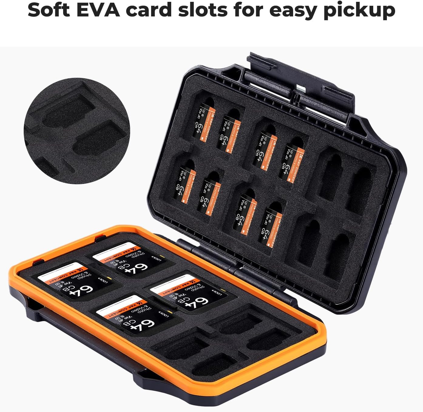 36 Slots SD Micro SD Memory Card Case, Water-Resistant SD Card Holder, Anti-Shoc