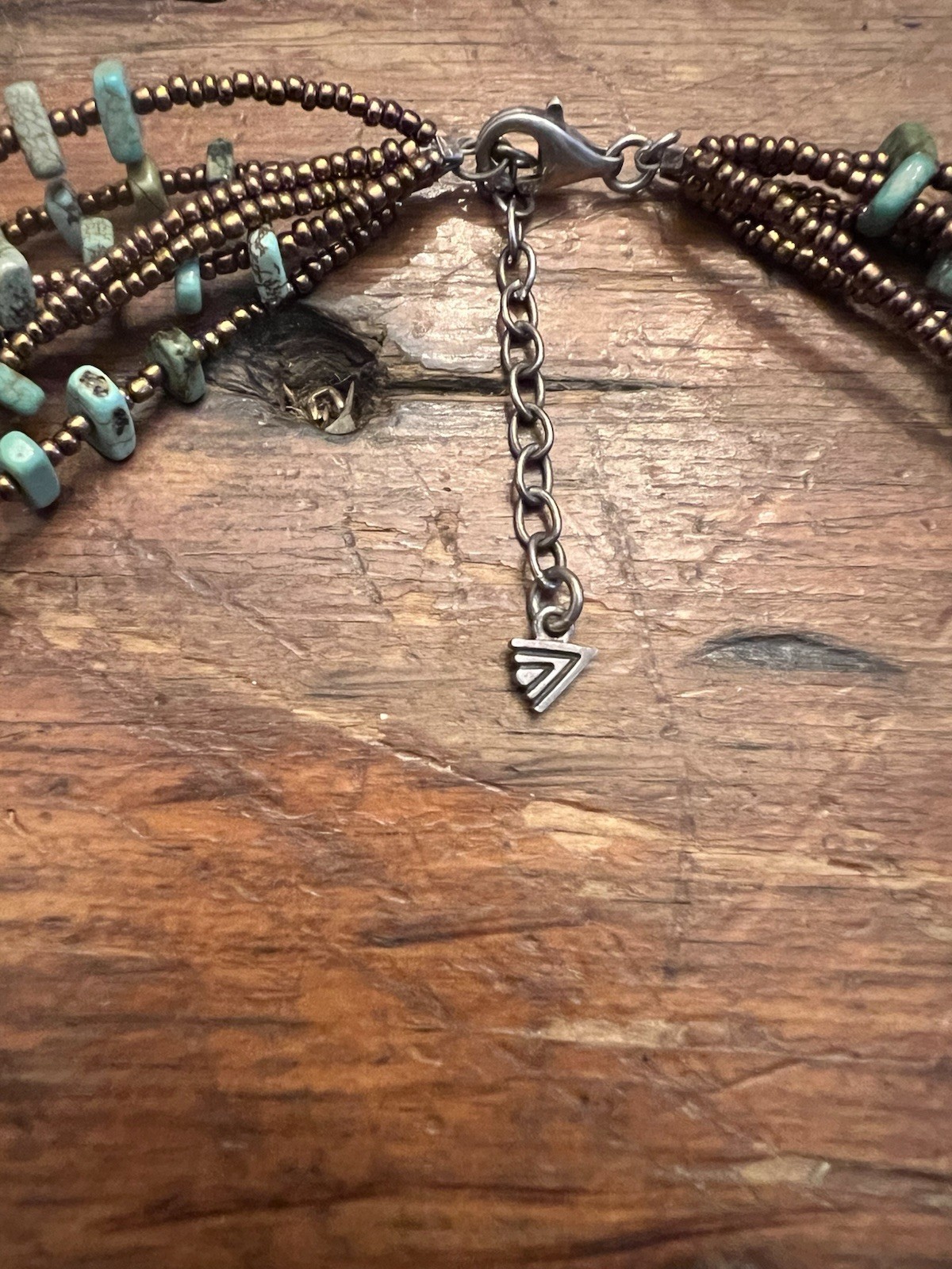 Signed SILPADA Sterling Silver Turquoise Colors Howlite 6 Strand necklace