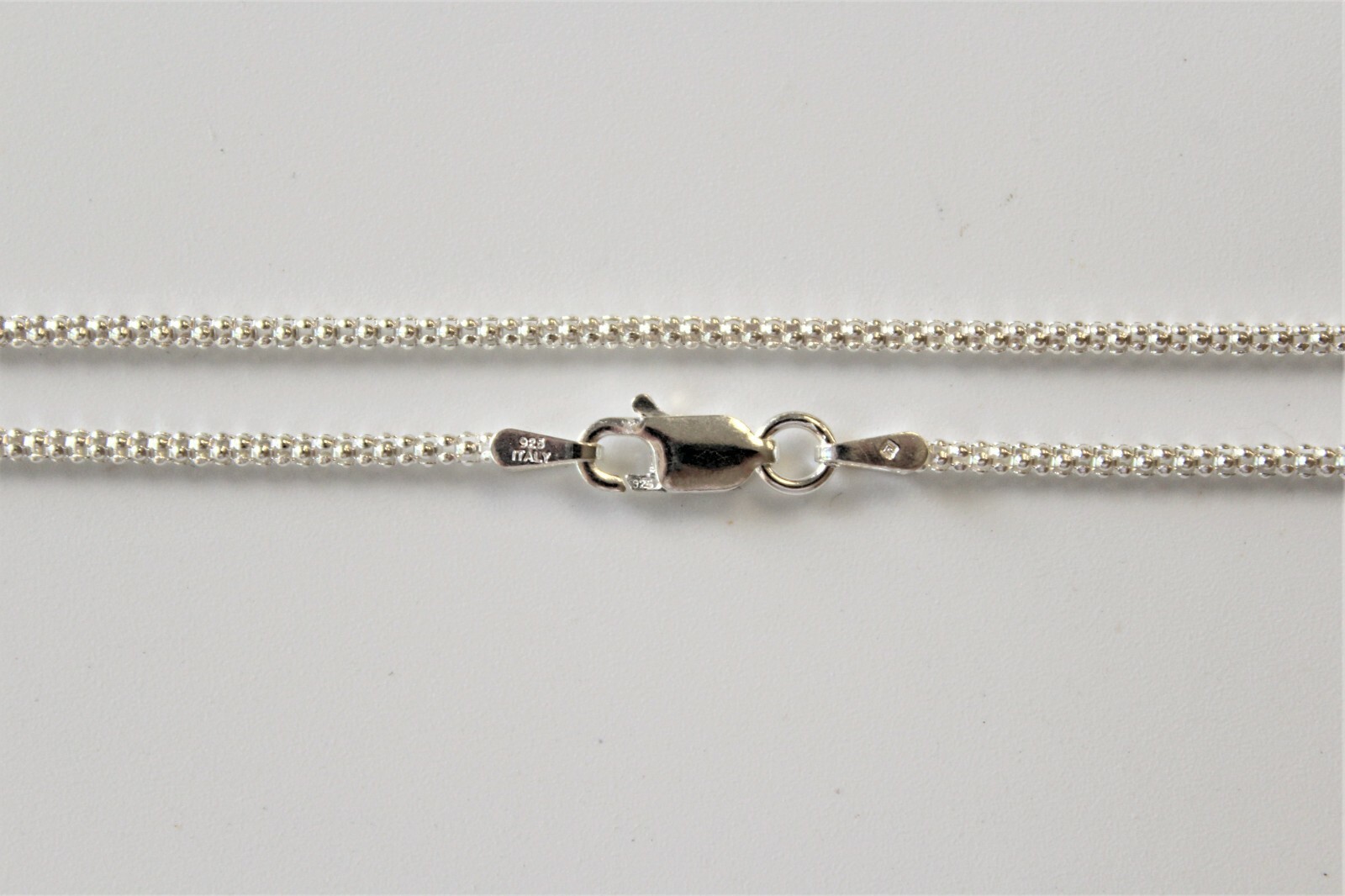 ITALY 925 SOLID Sterling Silver 1.8mm Popcorn Chain Necklace or Bracelet