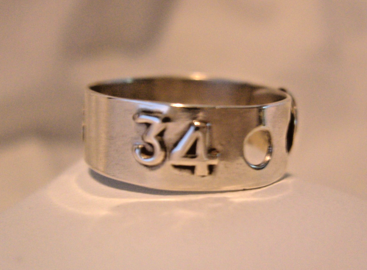 Ring Sterling Silver ‘Robsons Test’ 1940s Salesman’s Sample UK U 1/2, USA 10 1/2