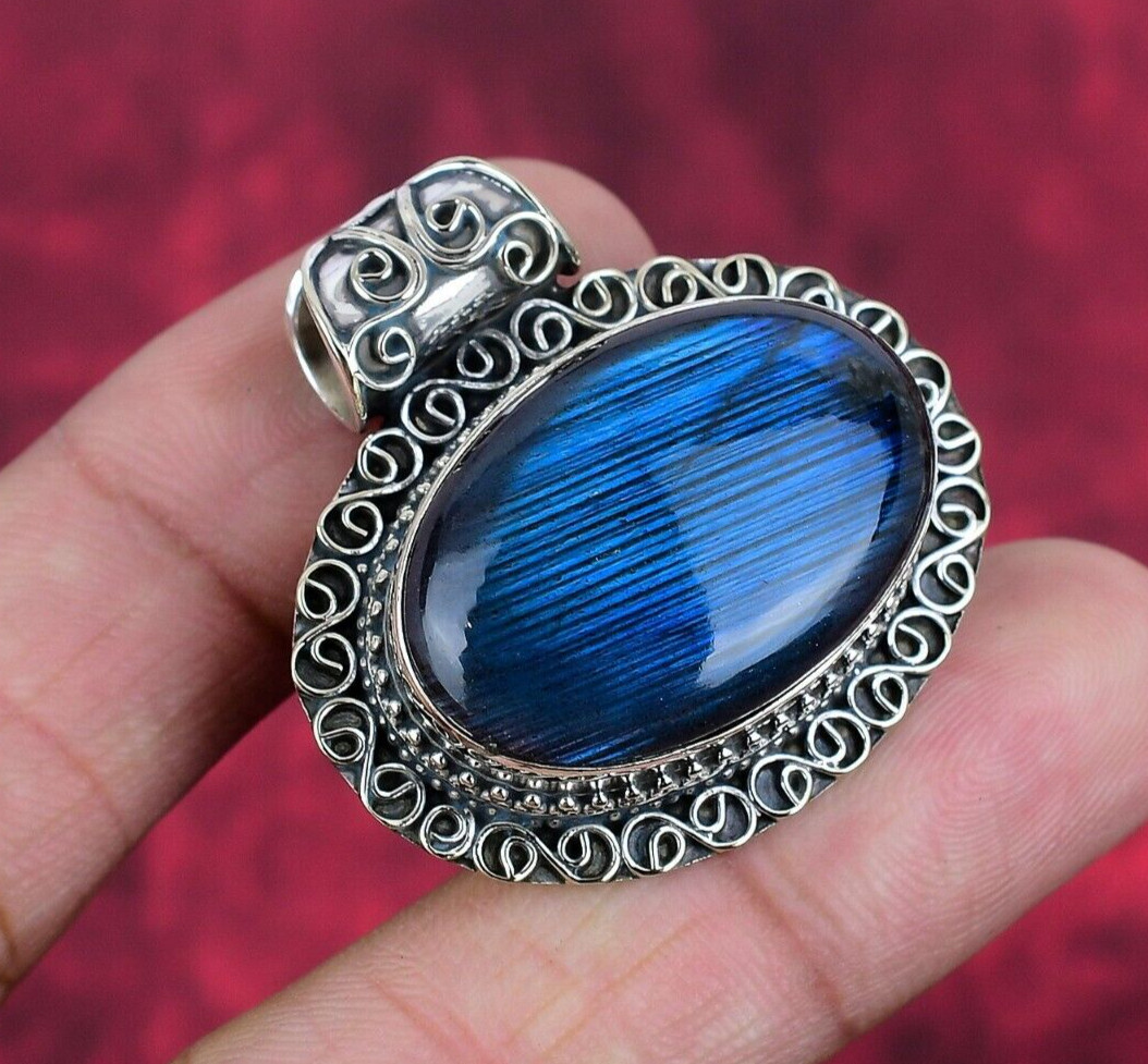 Labradorite Balancing Gemstone Handmade 925 Sterling Silver Pendant Jewelry