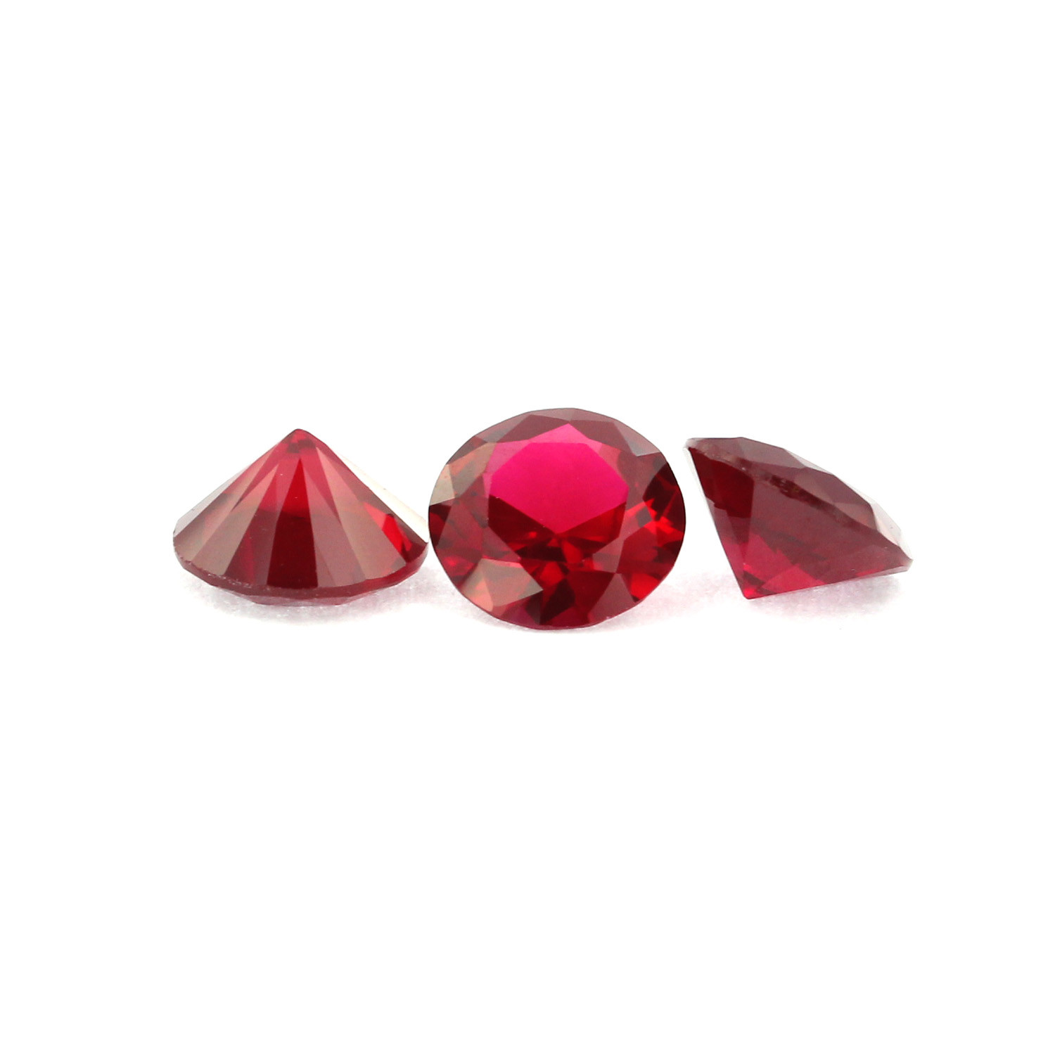Loose Round Cut Garnet CZ Stone Single Red Cubic Zirconia Jan Birthstone Shape