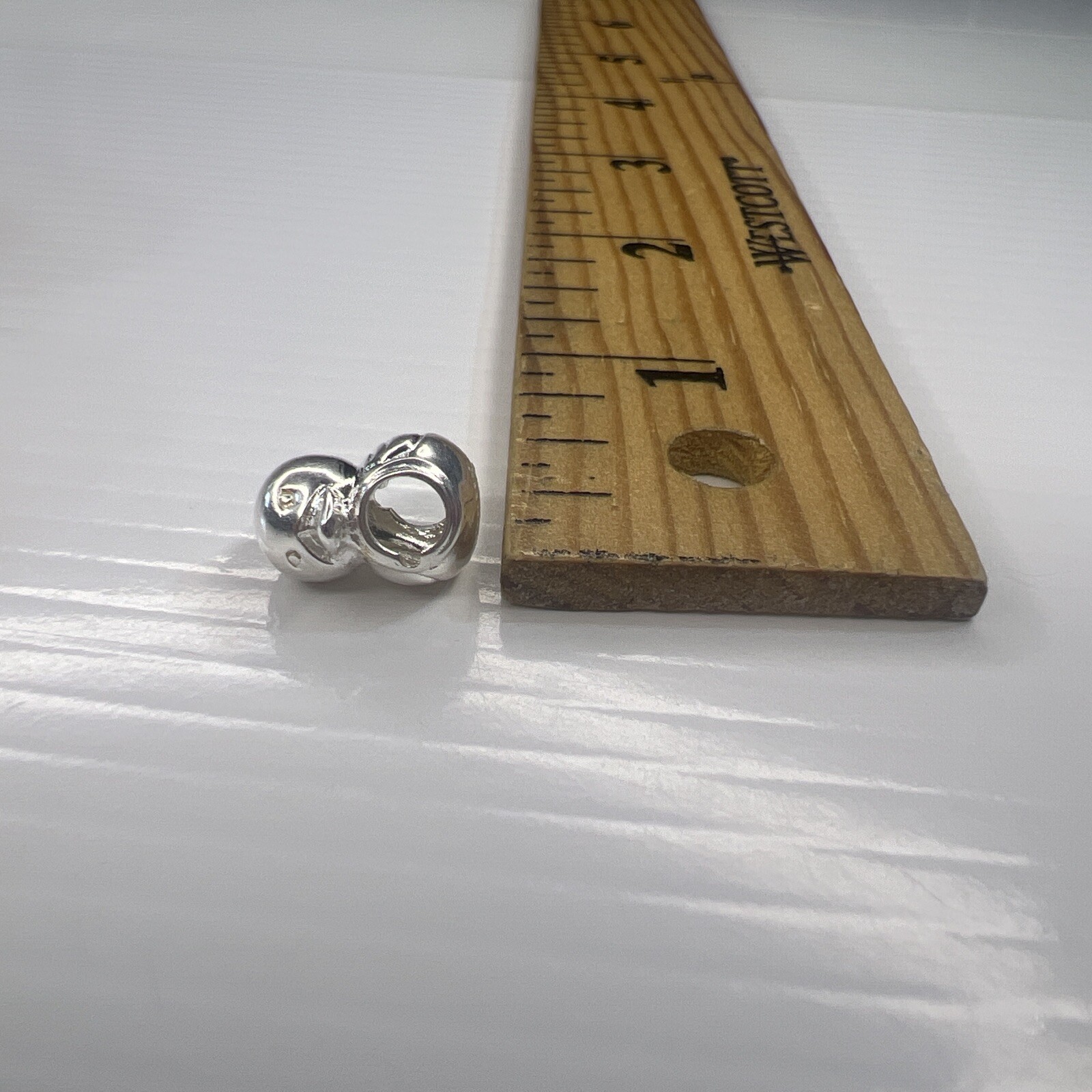 NEW HALIA 925 Sterling Silver Slide Bead Charm Cute Rubber Ducky Smiling