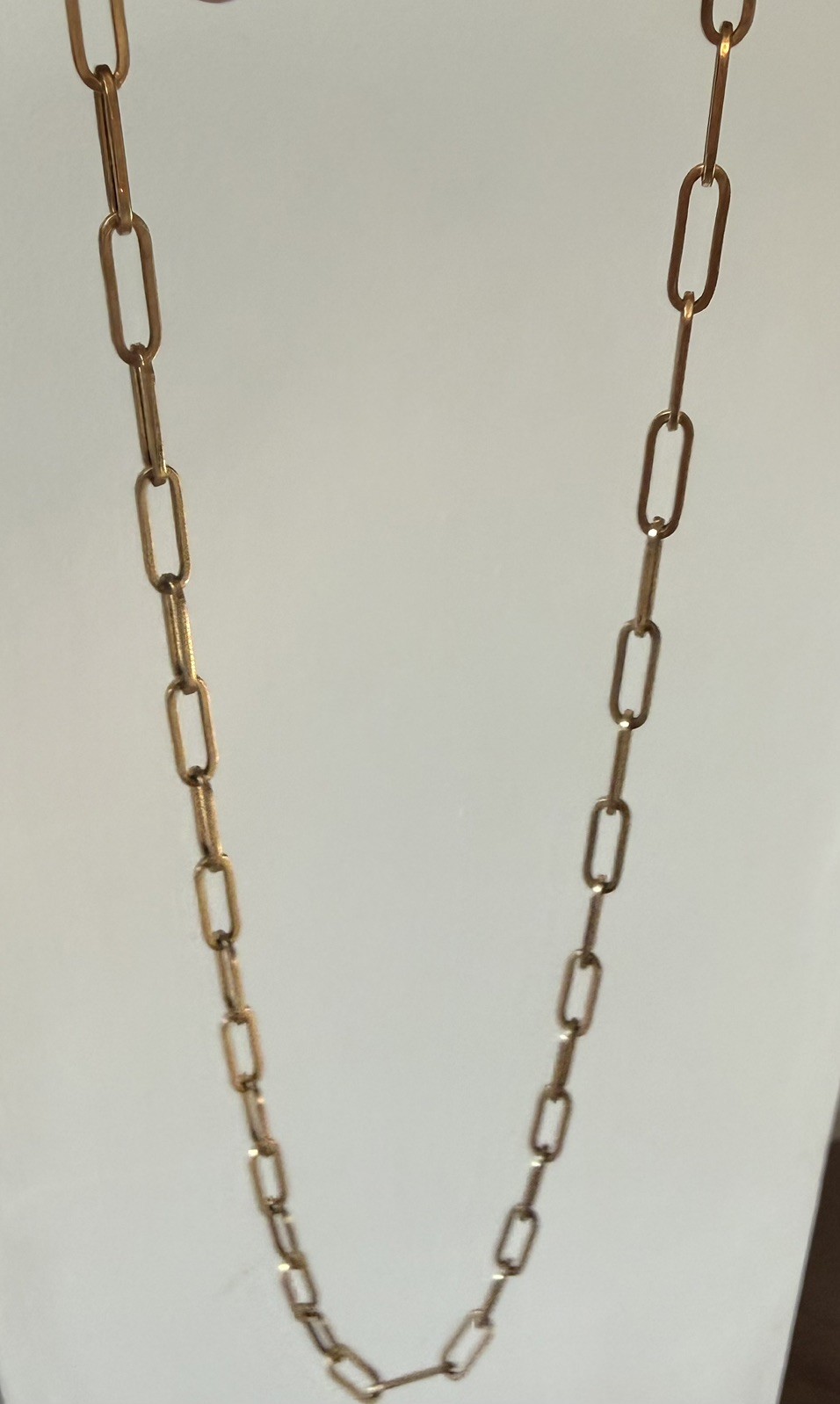 9ct Yellow Gold 18″ Paperclip Chain 5mm Oval Link Necklace 5.5 grams