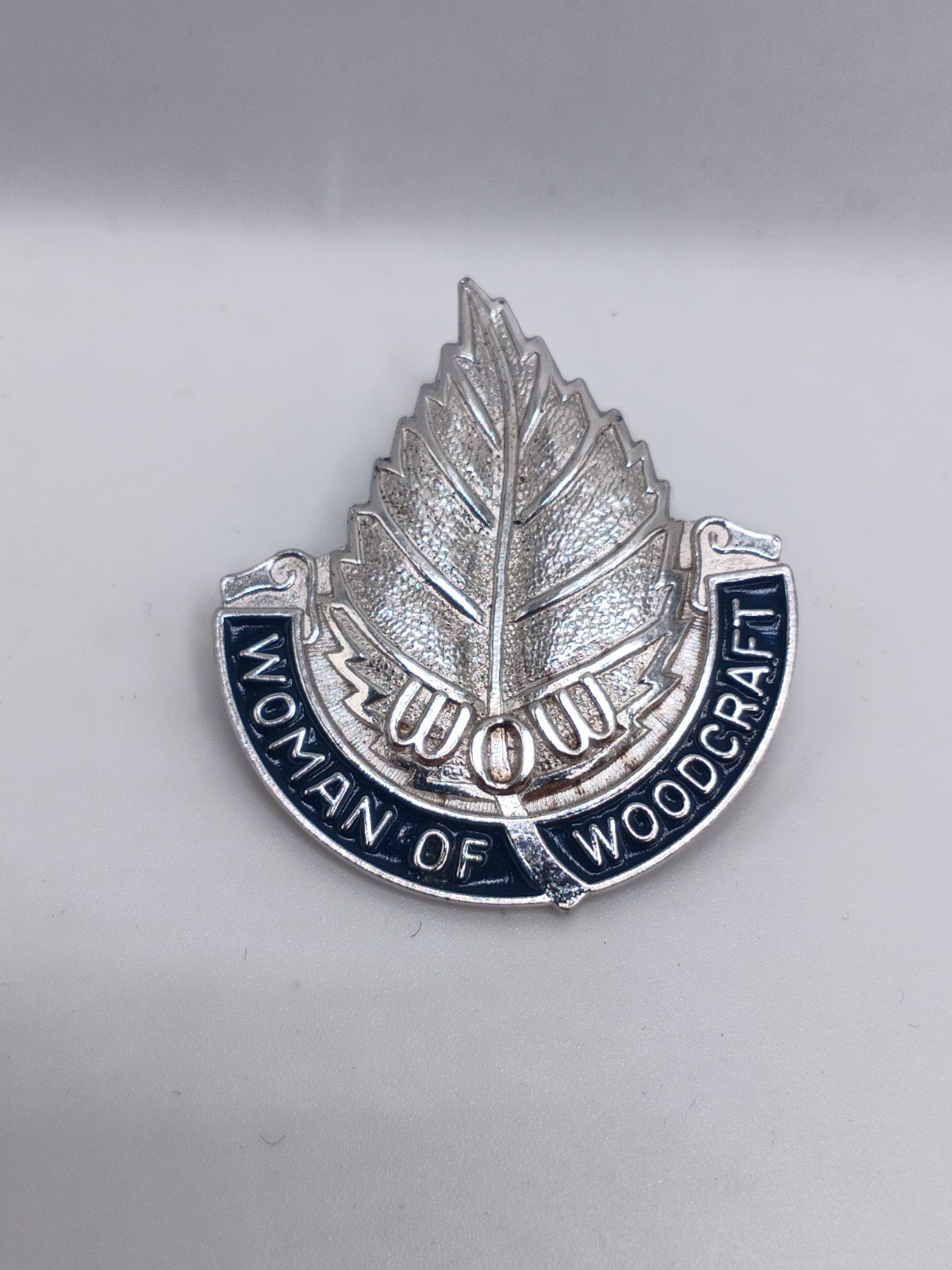Vintage Sterling Silver & Enamel Pin Brooch Woman of Woodcraft Woodworking Tool