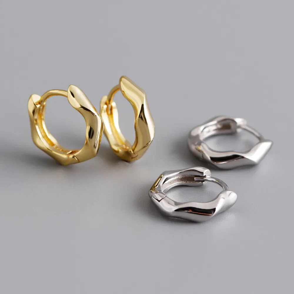 Solid 925 Sterling Silver Twist Hoop Earrings – Men’s or Ladies SOLD AS A PAIR