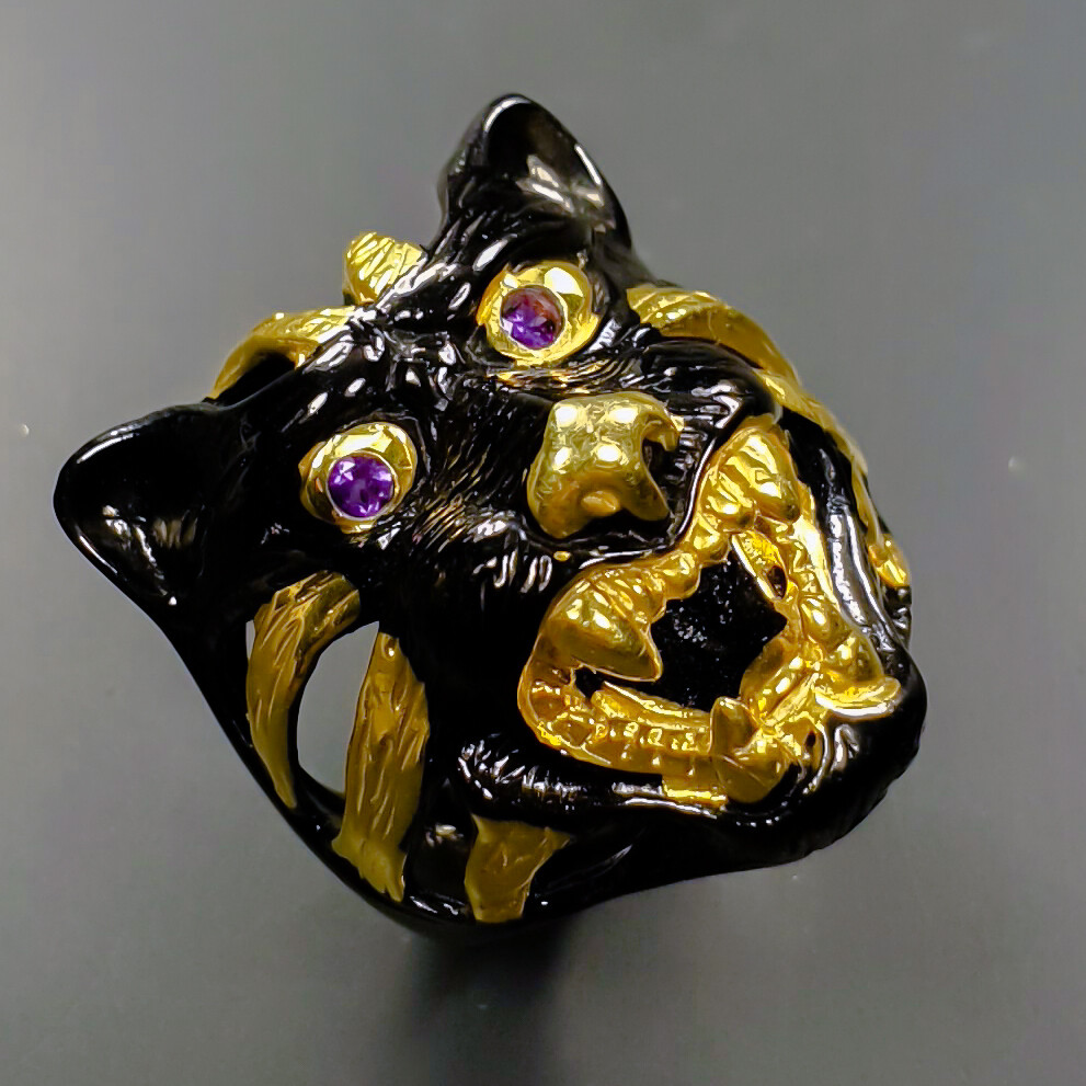 Natural  Not Enhanced Amethyst Ring 925 Sterling Silver Size 7 /B-R1040