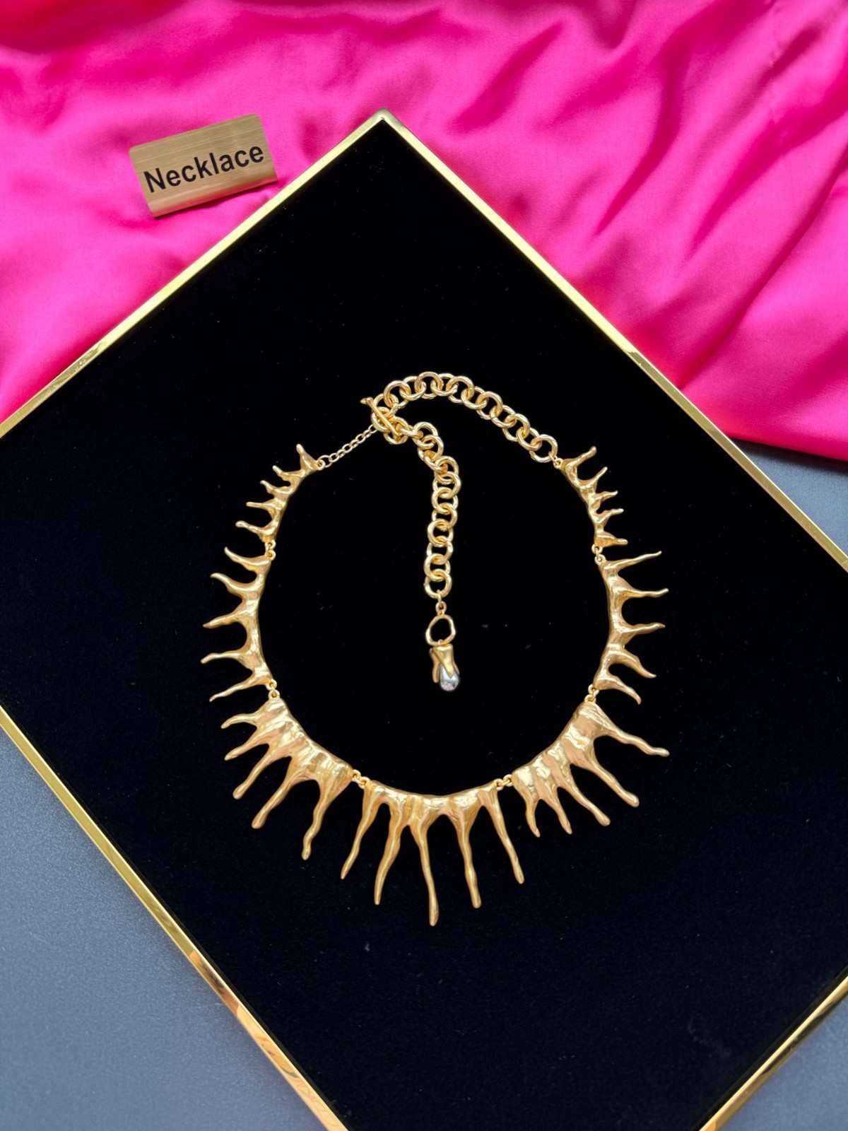Schiaparelli Abstract Statement Necklace. With Box and Dust Bag.