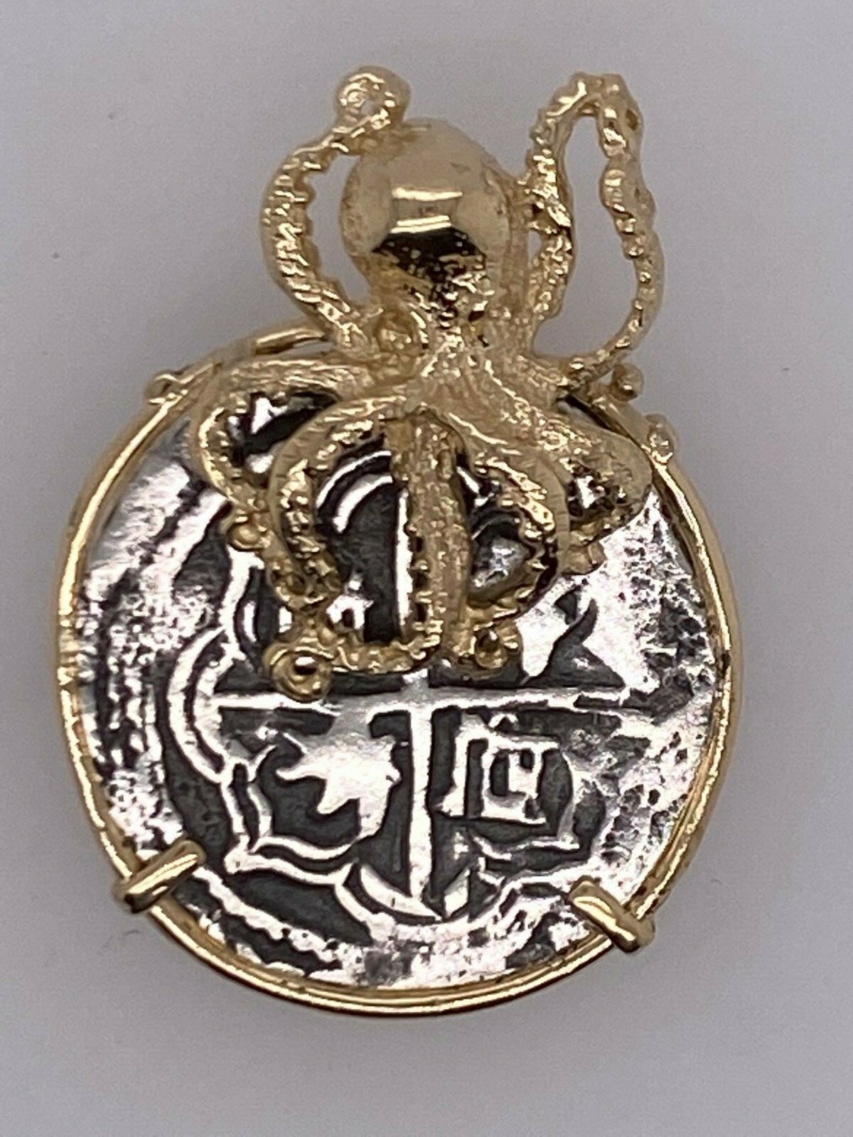 ATOCHA Coin 14K Gold Octopus Sea life Sunken Treasure Shipwreck Coin Jewelry