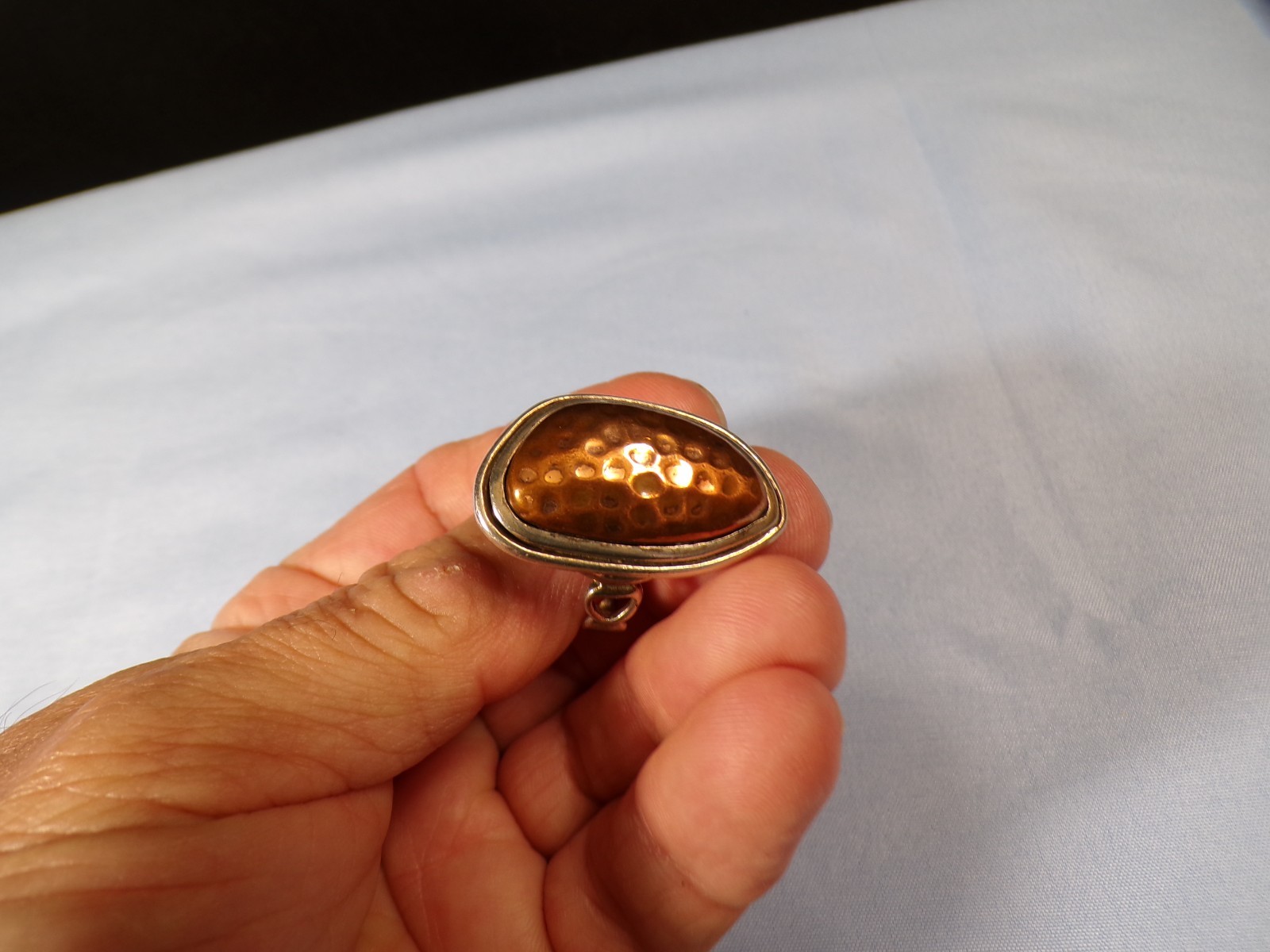 Barse Sterling Silver & Copper Ring Size 11
