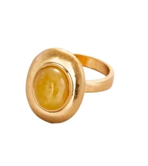 Gold Tone Beige Swirl Oval Ring Belk Women Jewelry Small Size New Valentine Gift