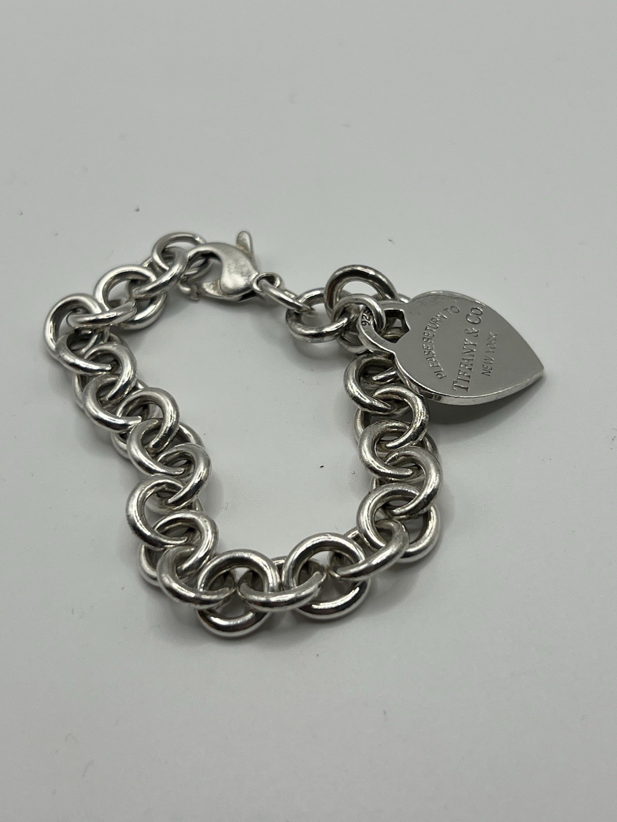 Tiffany & Co. Silver Heart Tag Link Bracelet 7.5”Please Return to Tiffany & Co