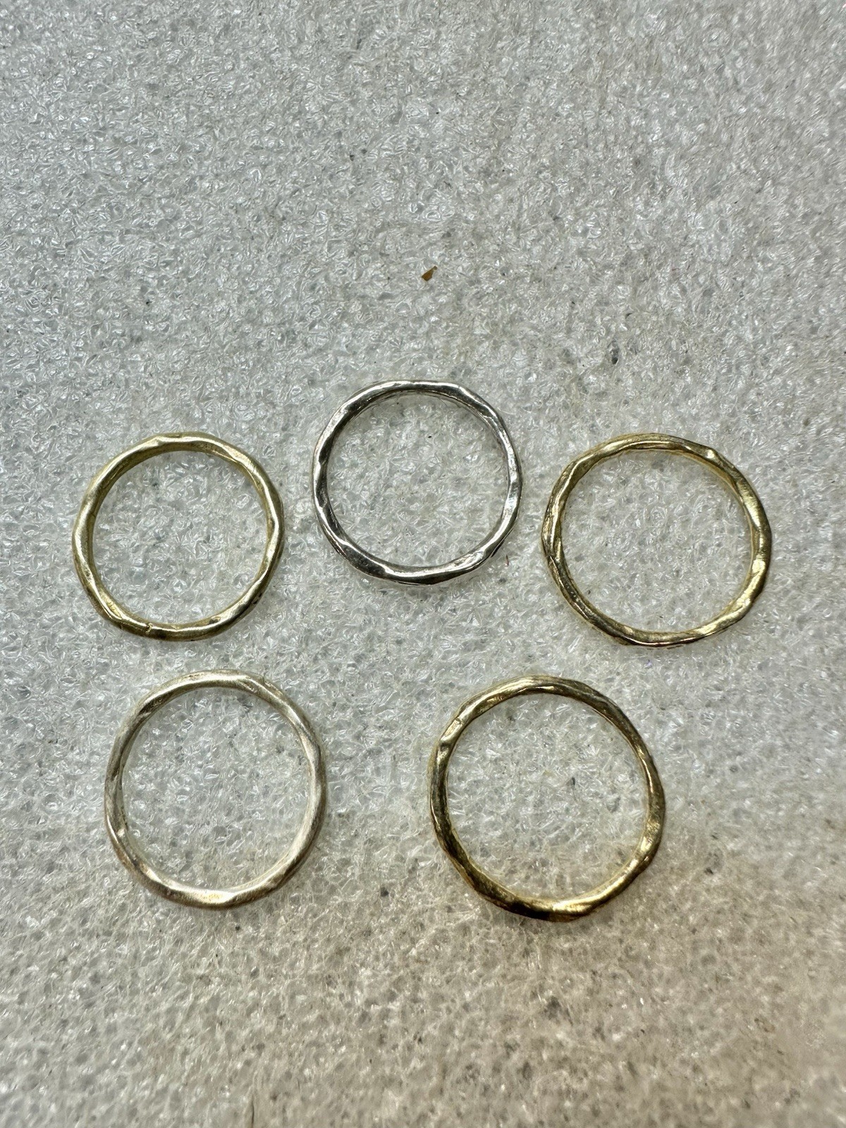 Set Of 5 .925 Sterling BANANA republic Stackable Rings 5.5 Size