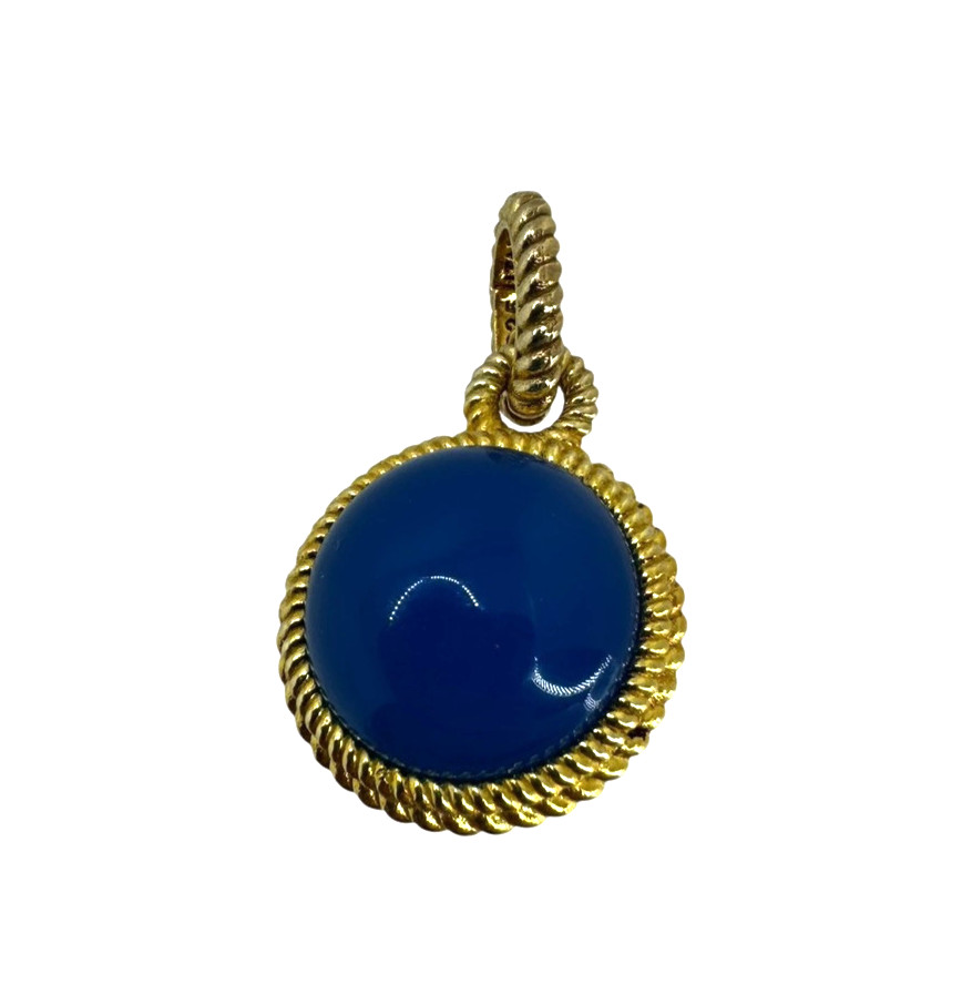 Judith Ripka Verona Gold Over Sterling Silver Blue Ball Charm
