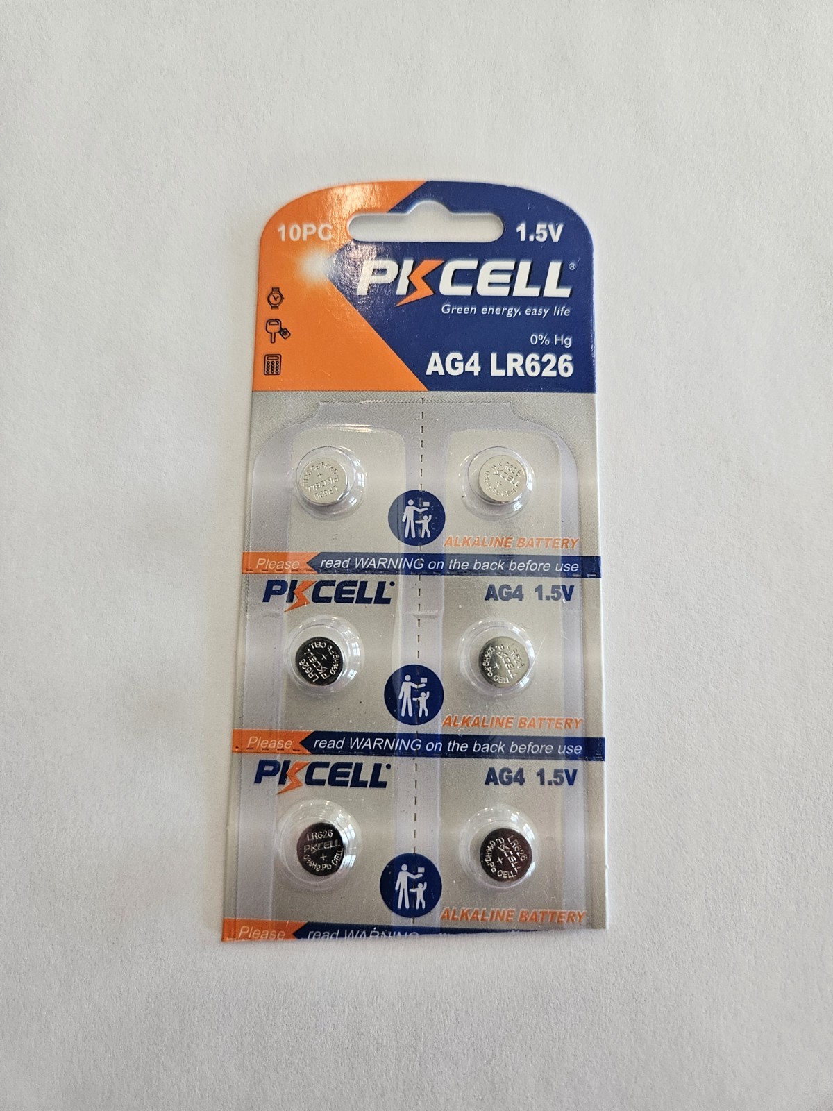 Fast Ship 6 Pk PKcell Watch Batteries-377A /LR 626 /Ag4-USA- EX- Date-2027