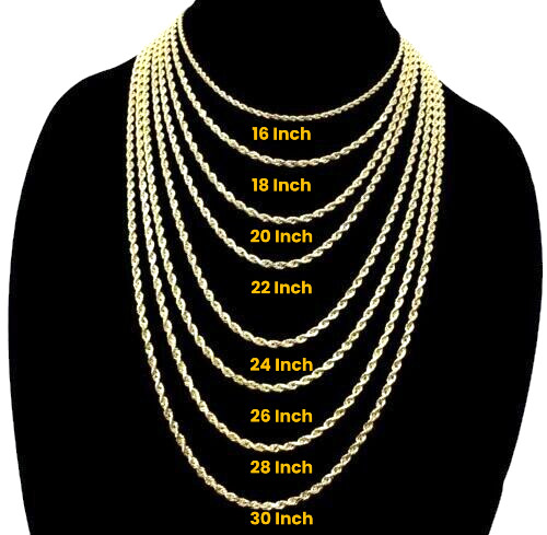 10K Rose Gold SOLID Rope Chain Necklace Bracelet Diamond Cut 1mm-5mm 7″-30″
