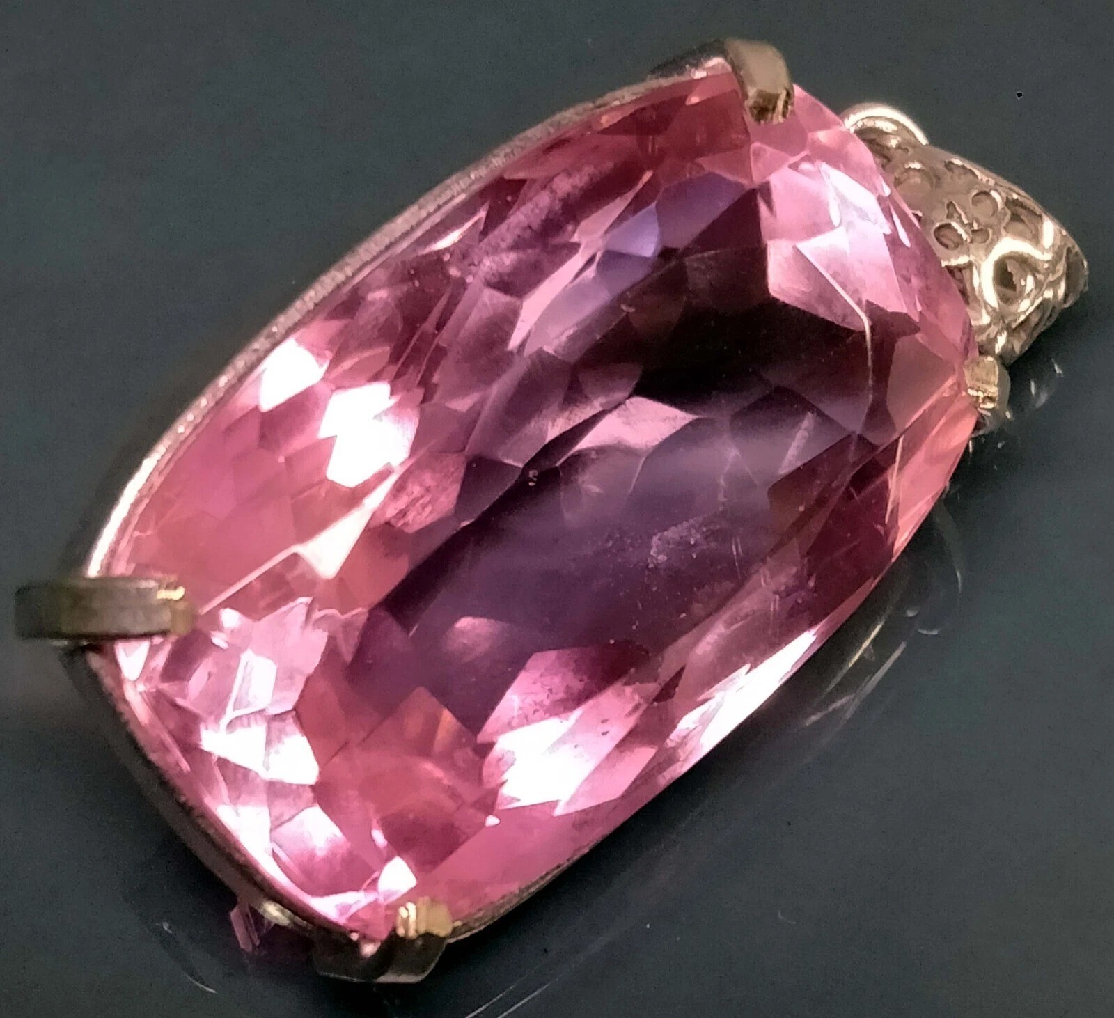 Natural Pendant Pink Topaz Cushion Cut 99-100Ct EGL Certified Gemstone PD030