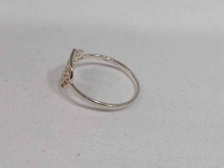 Sterling Silver 925 Chamsa Ring • Size 5.5 • Unknown maker hallmark