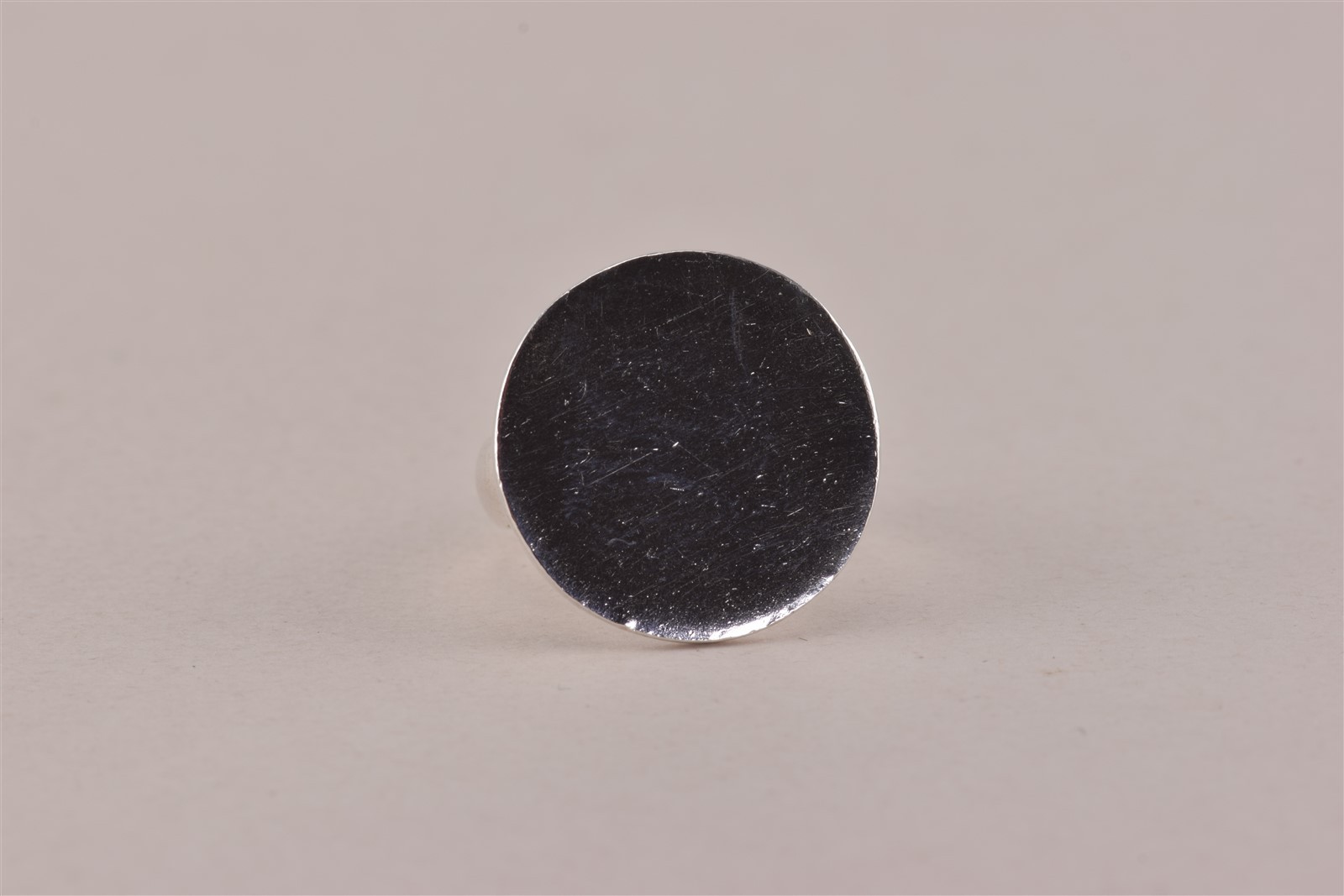 Sterling Silver 19mm Round Engravable Band Ring Mex 925 Sz: 5