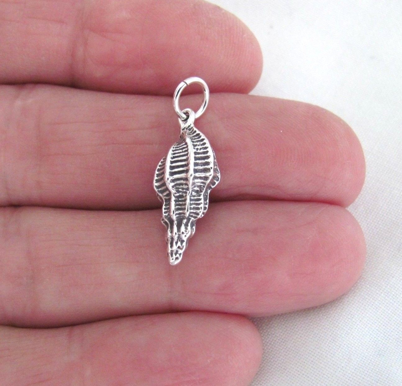 Sterling Silver 22mm conch sea shell charm