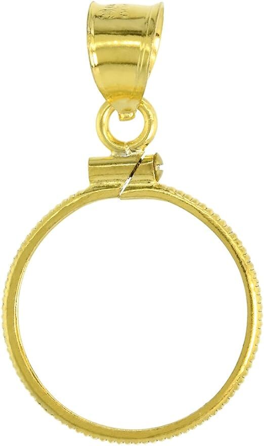 Sterling Silver & Gold Filled Dime Bezel 18 mm Screw Top Coin Edge 10 Cent Coin