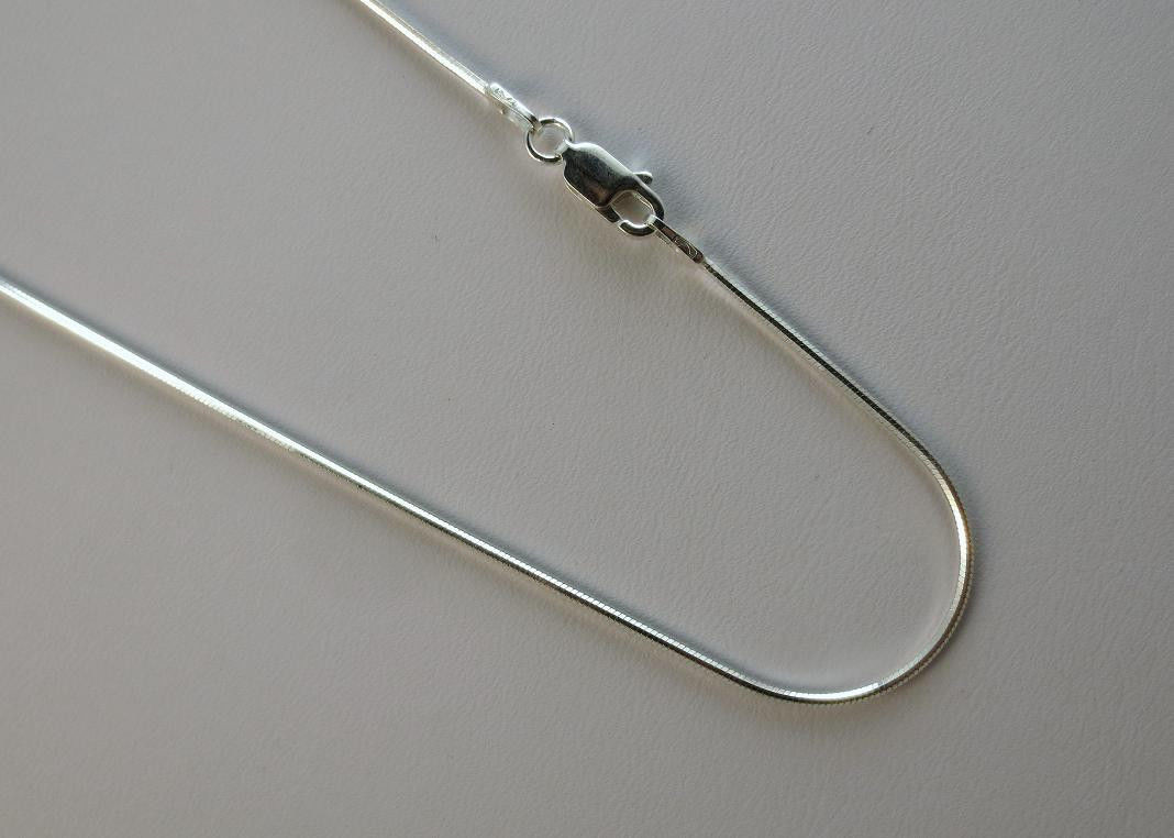 Anklet & Bracelet 7,8,9,10,11 inch 1.2mm 8 sided D/C Snake Chain Sterling Silver