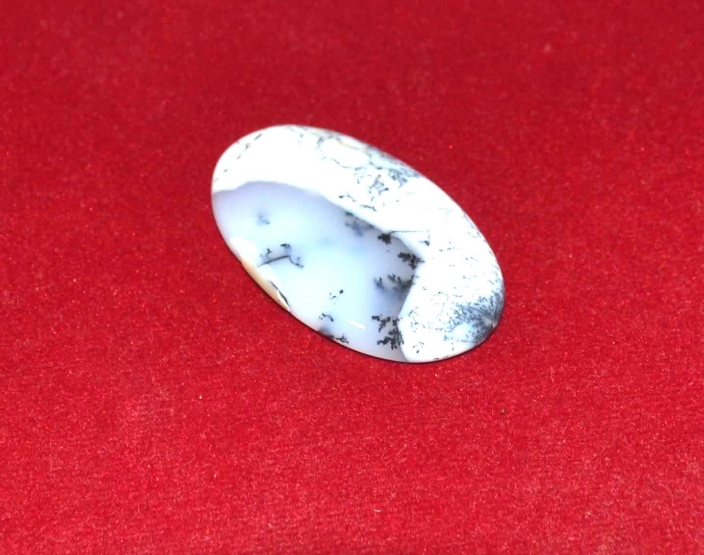 65 Cts.-Dendrite Opal Oval “49x28mm” 100% Natural Cabochon Gemstone-A791