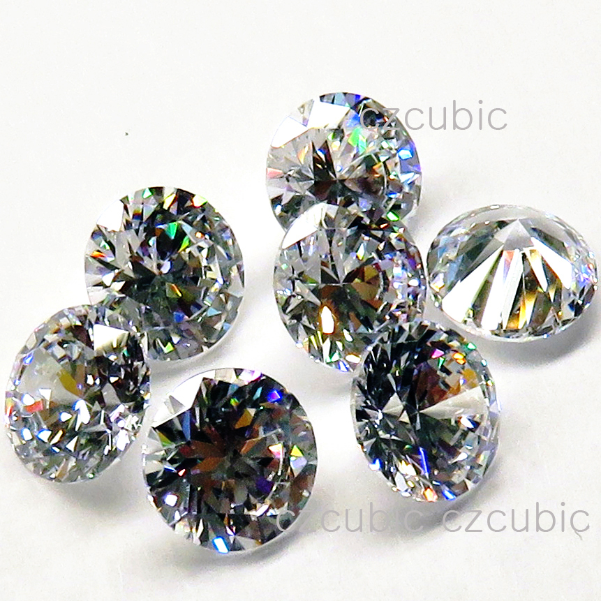 CUBIC ZIRCONIA SUPER QUALITY STONES CZ WHOLESALE LOTS 1.00 – 3.00 MM ROUND U.S.A