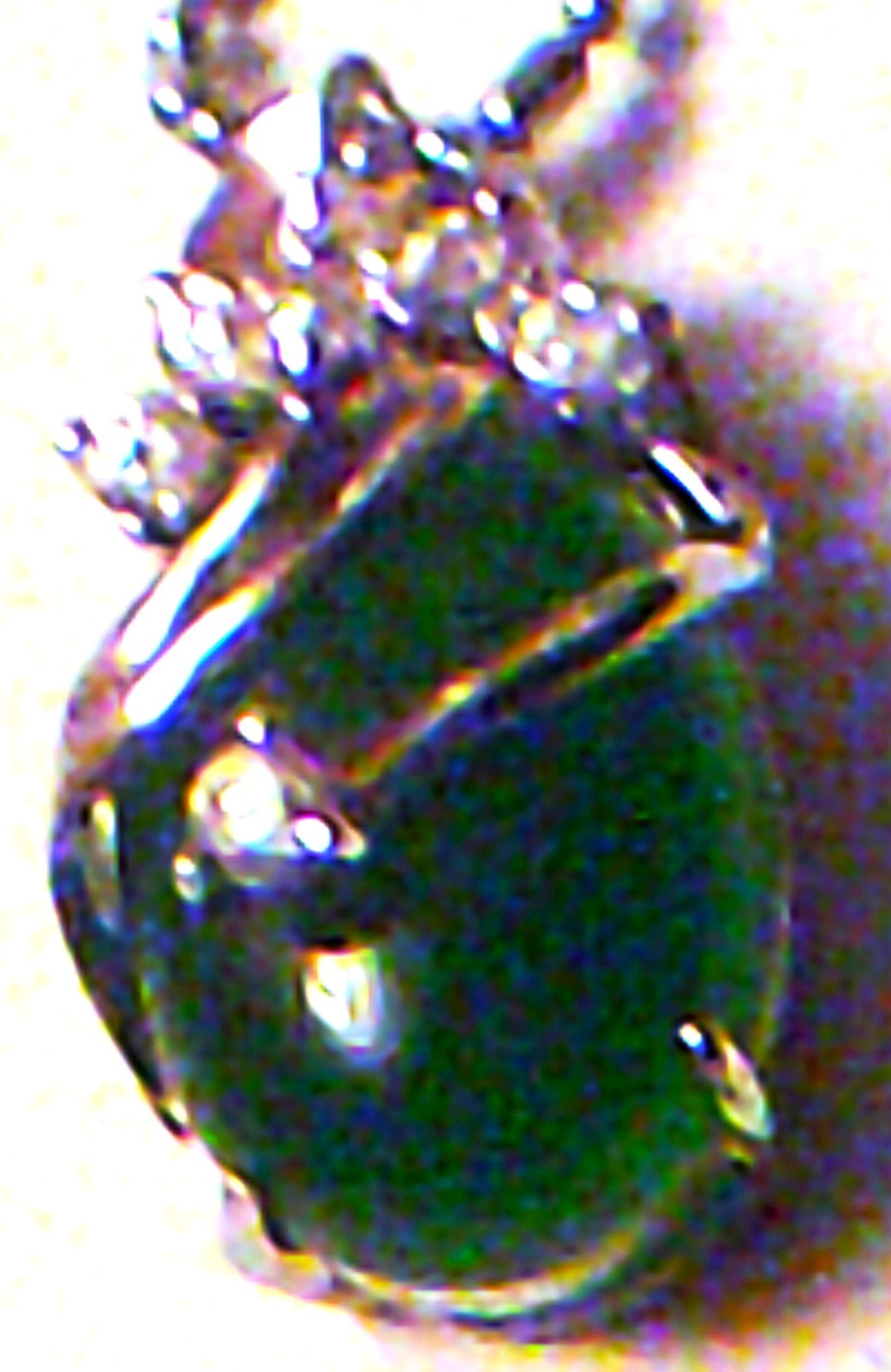 Pendant – Jadite and clear cz