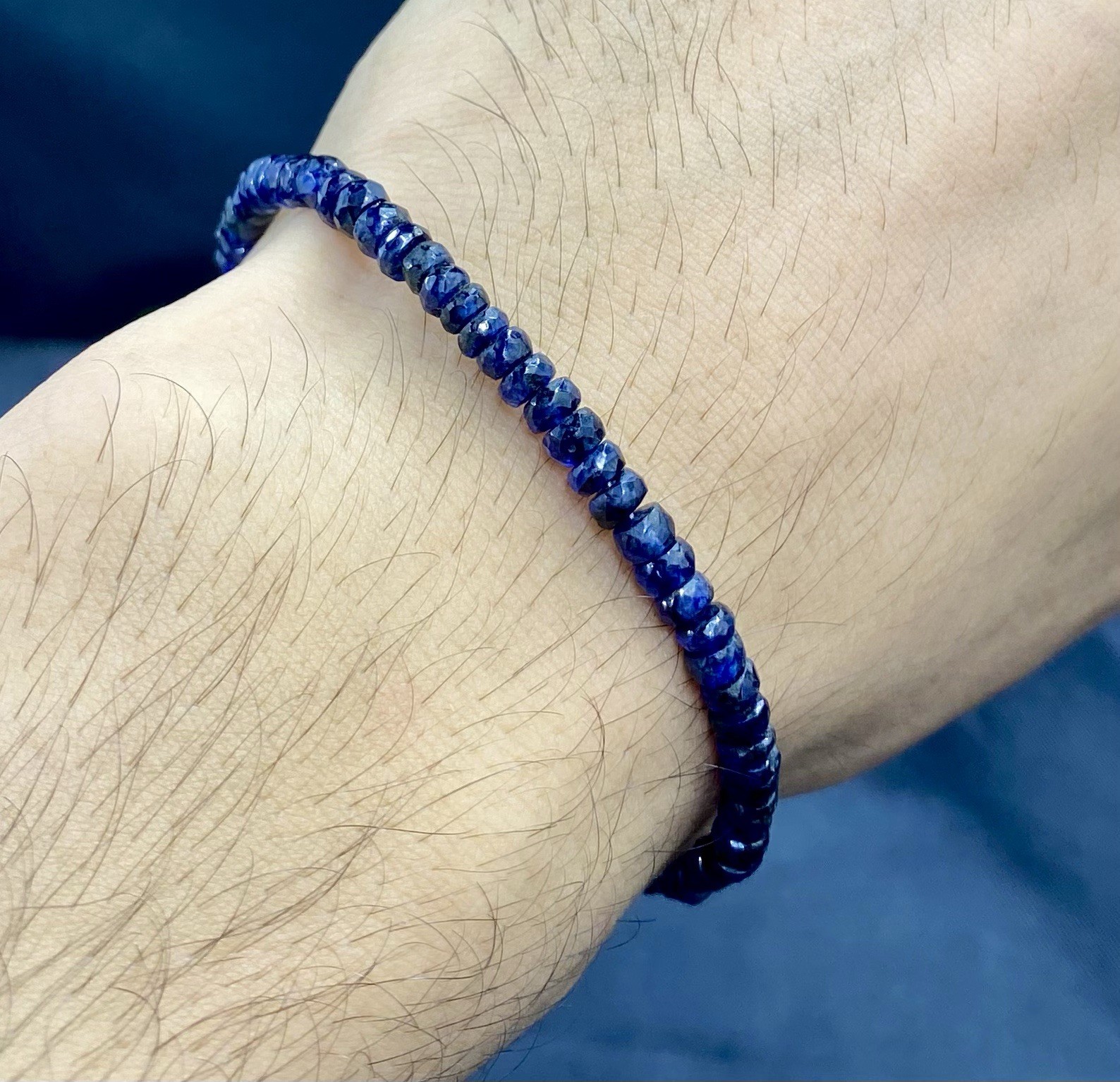 Natural Sapphir Bracelet Tow Quality Sapphir Beads Bracelet Sale