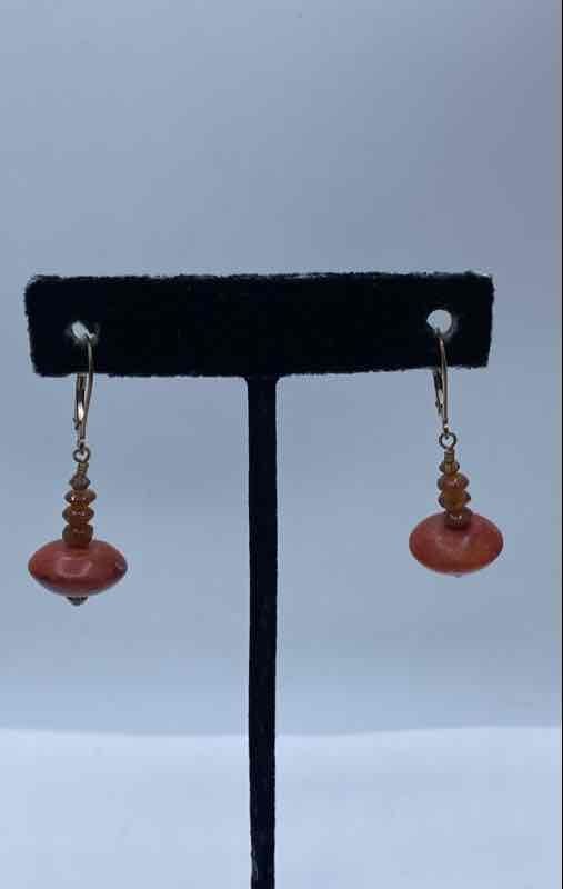 11K Gold Unknown Stone Earrings 4.0g