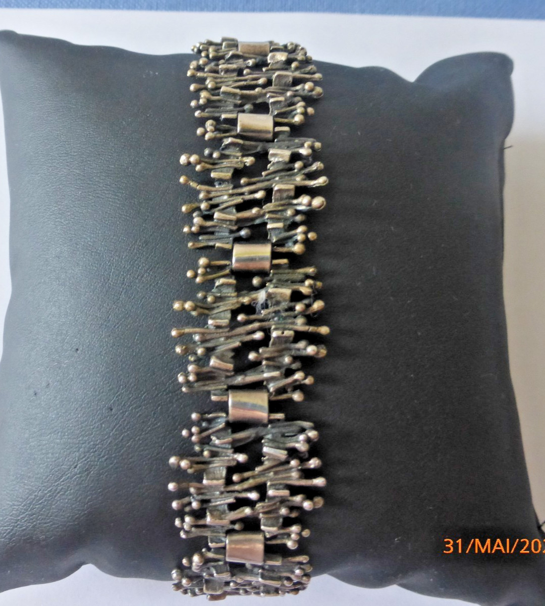 830s Silver Wide Bracelet Brutalist Finland Jewellery 60s /70s 35.4g