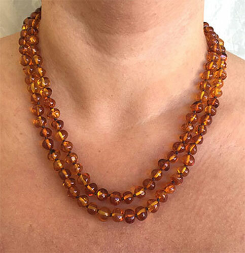 BALTIC HONEY MATTE BLACK MULTICOLOR AMBER SILVER HANDMADE BEAD NECKLACE BEADED