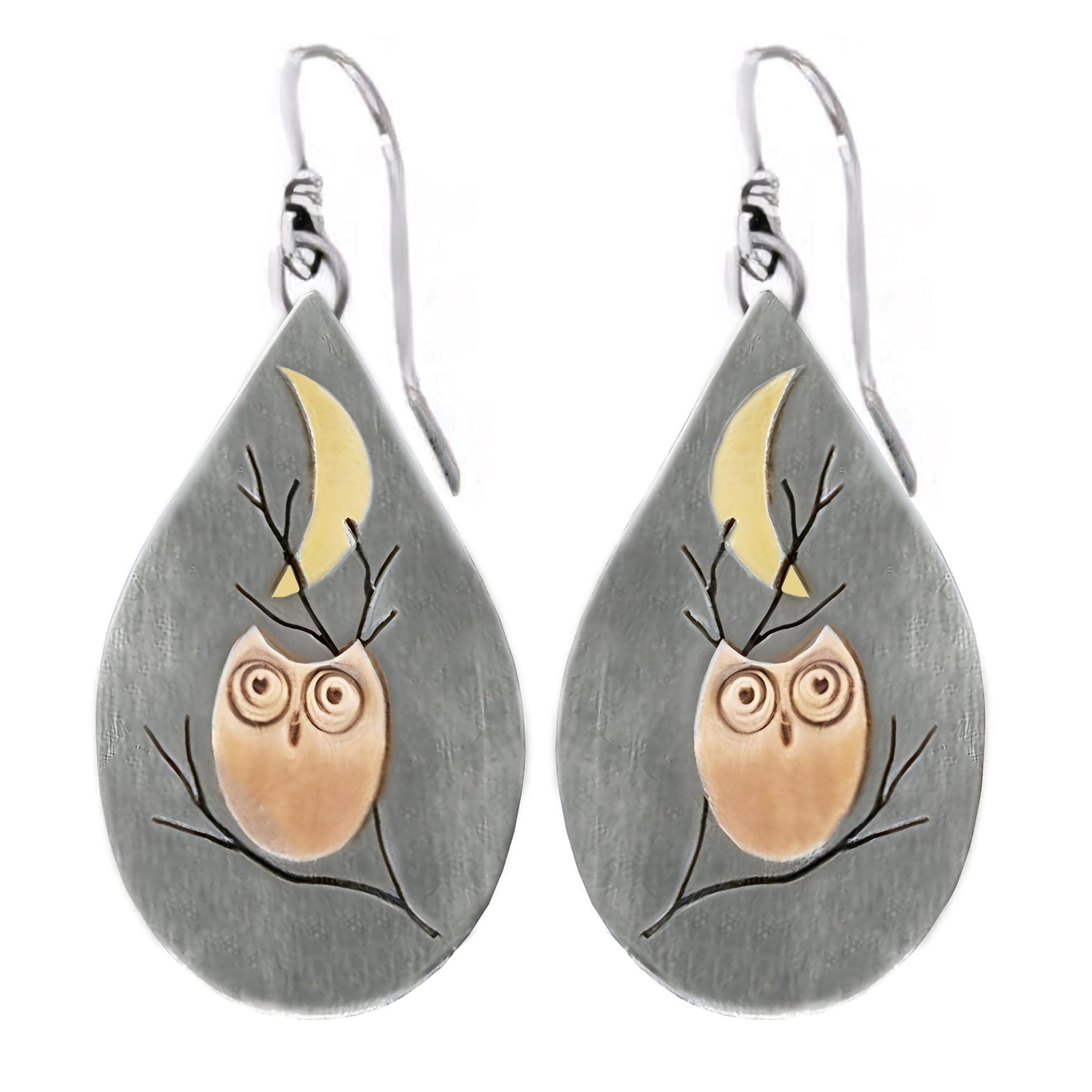 Boho Dangle Earrings – Brass Zinc Alloy – Owl Daisy Tree Bird Moon Teardrop Desi