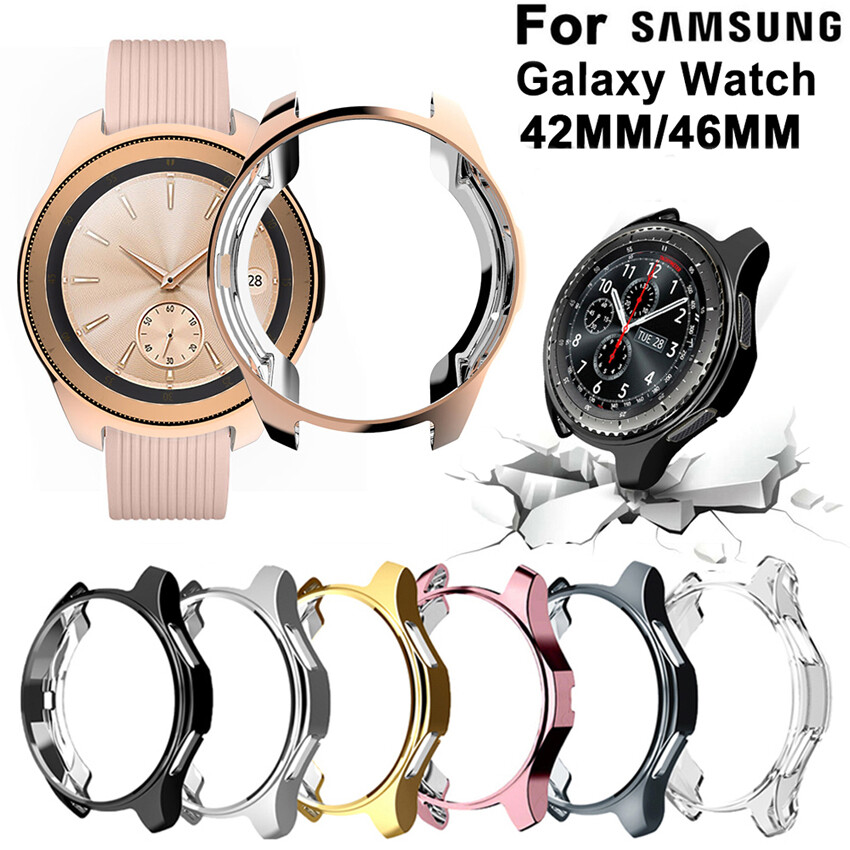 For Samsung Galaxy Watch Screen Protector Case TPU Bumper Cover 42mm 46mm Shell