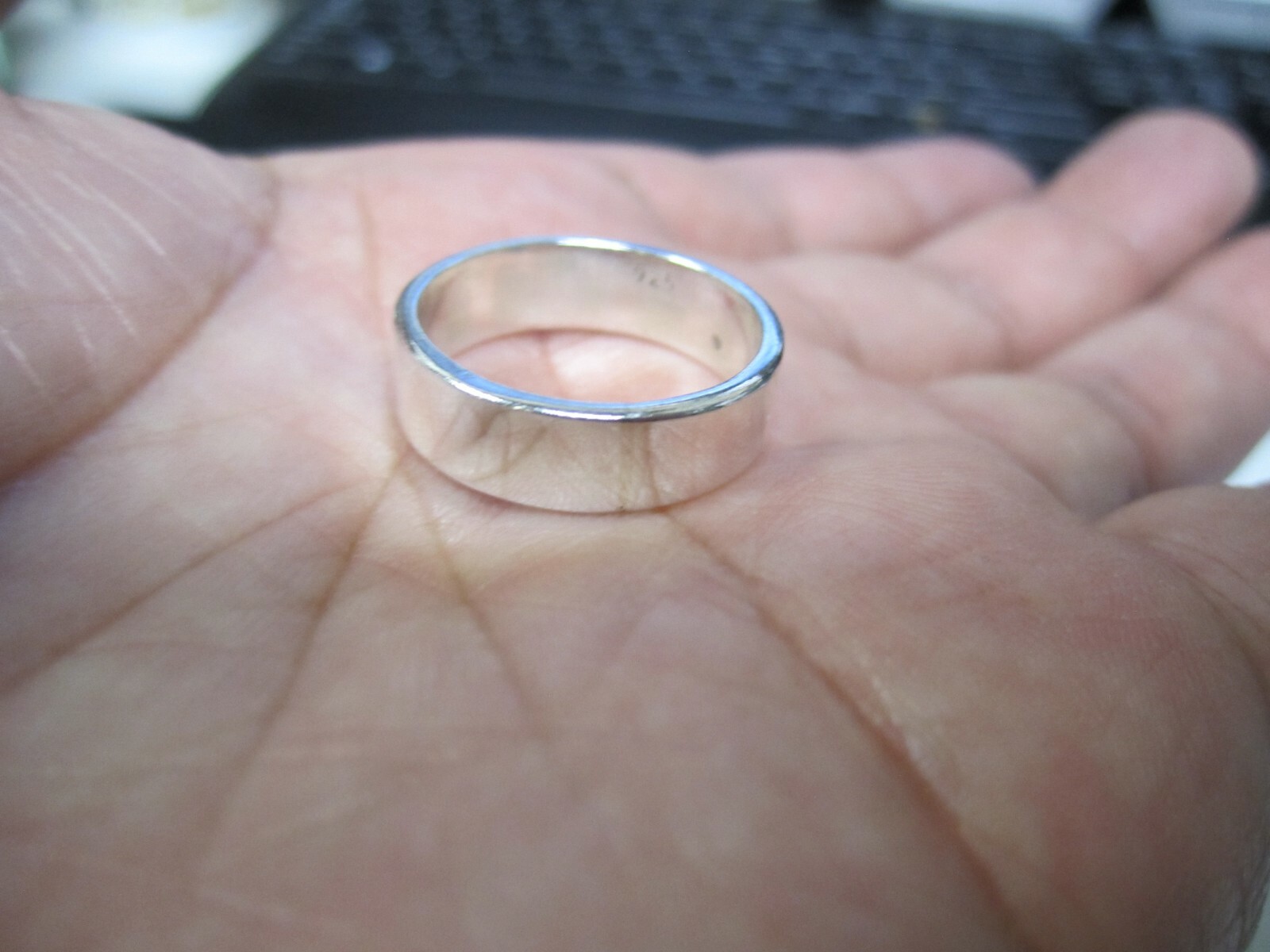 NEW 925 Sterling Silver Band Ring size 12.5 Unisex wedding casual men ladies