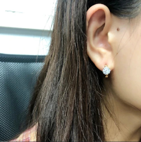 4Ct Lab Created Emerald Snap Solitaire Women’s Stud Earrings 14K White Gold Ove