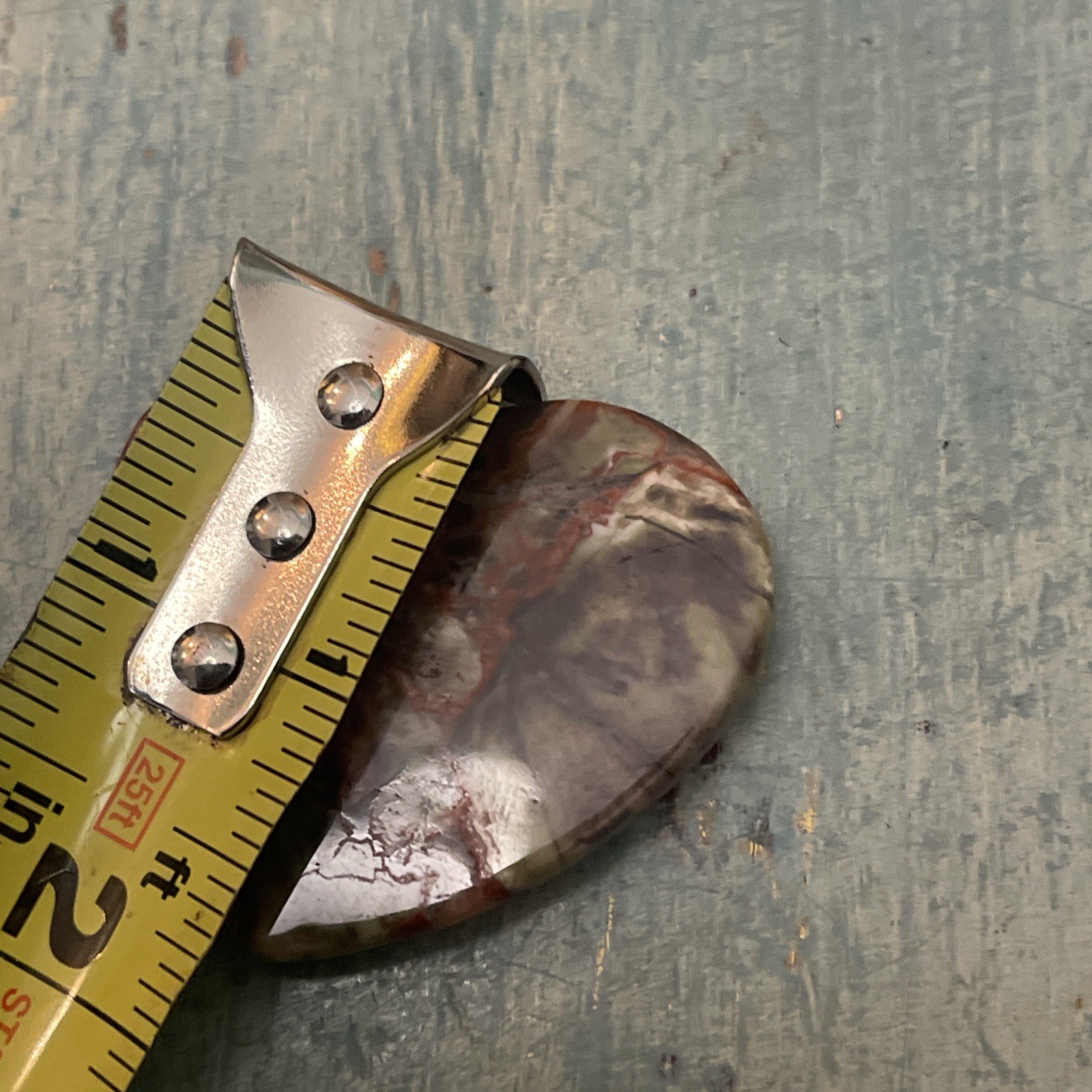 agate Heart Pendant 2×1”, rust, beige Valentines Day 476