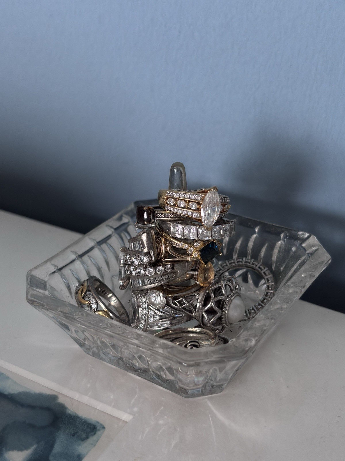 Mystery Ring Bags Set Of 4 (Sterling Silver, Gold Played On Request) Sizes 6-8
