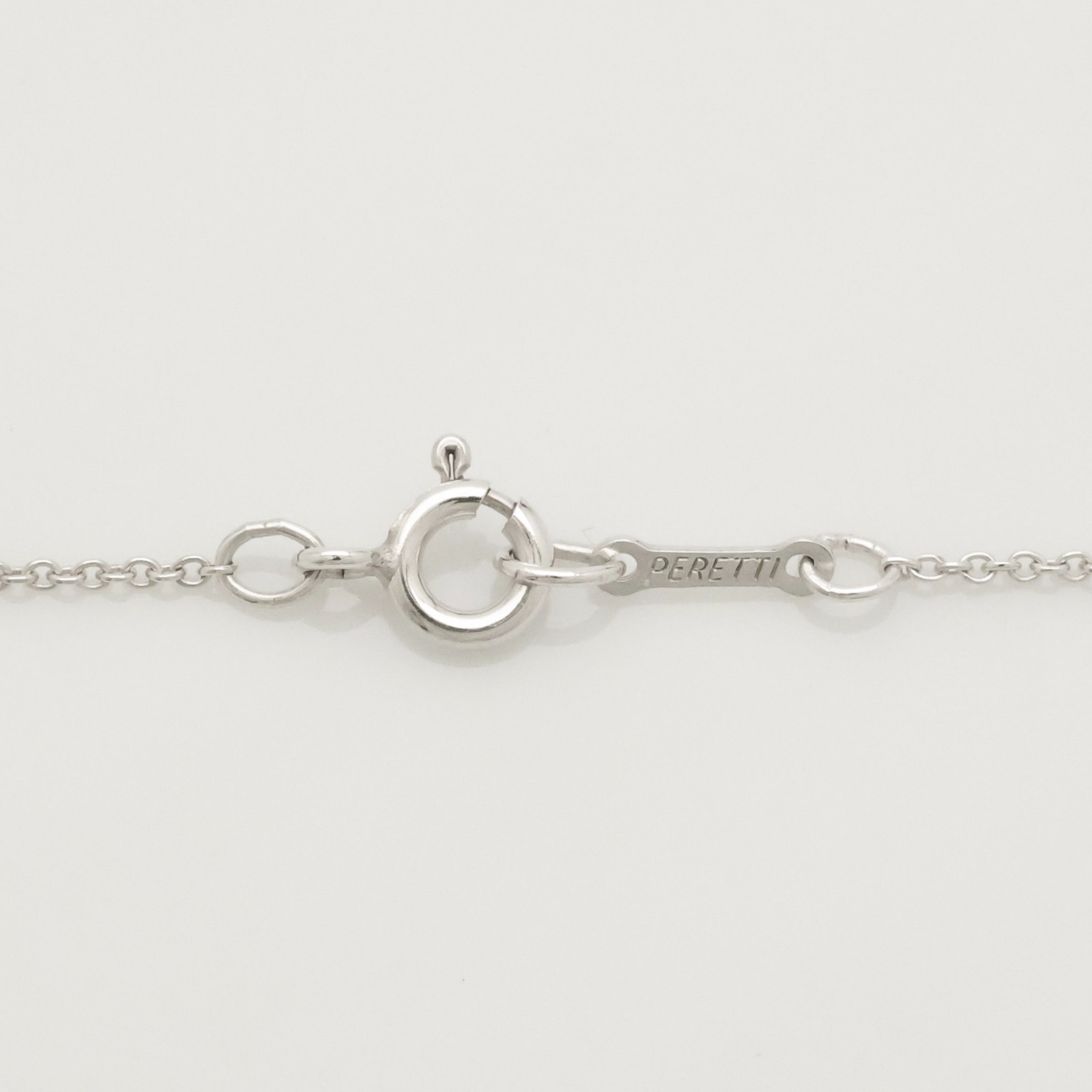 Authentic Tiffany & Co. Peretti Large 19mm Bean Necklace 16.1″ Silver w/Pouch