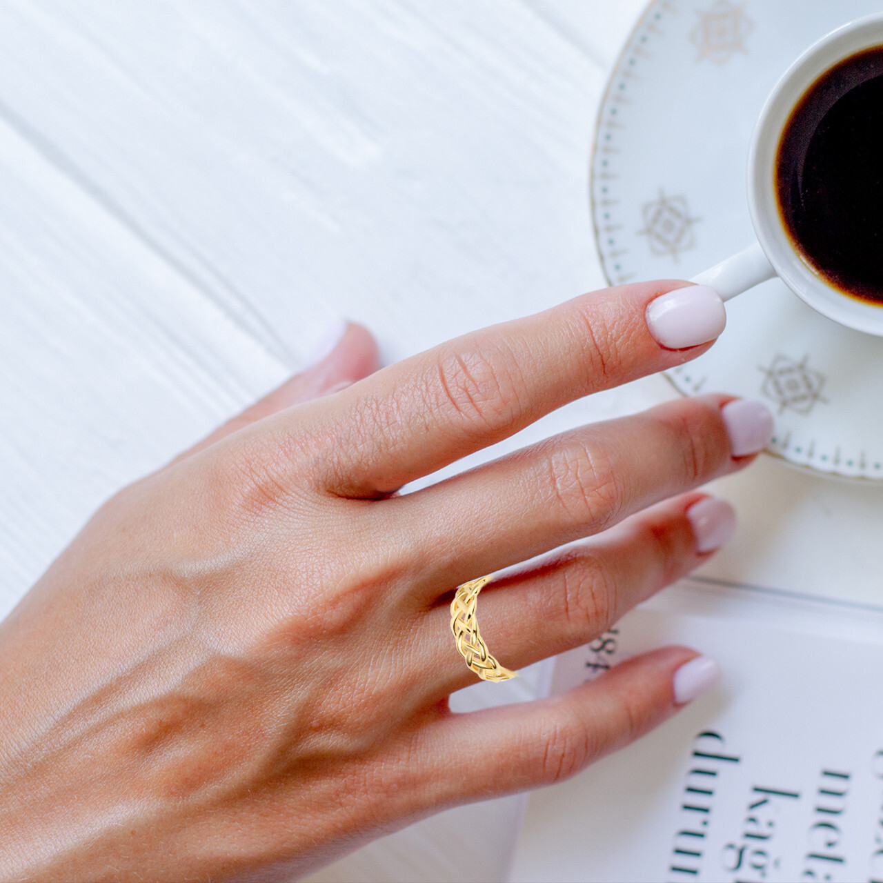 Gold Trinity Knot Hers Ring (Available in Yellow/Rose/White Gold)