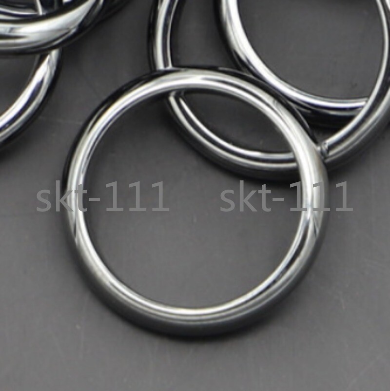 4mm Real Non Magnetic Black Flat Hematite Basic Ring Size 6-12# Health Healing