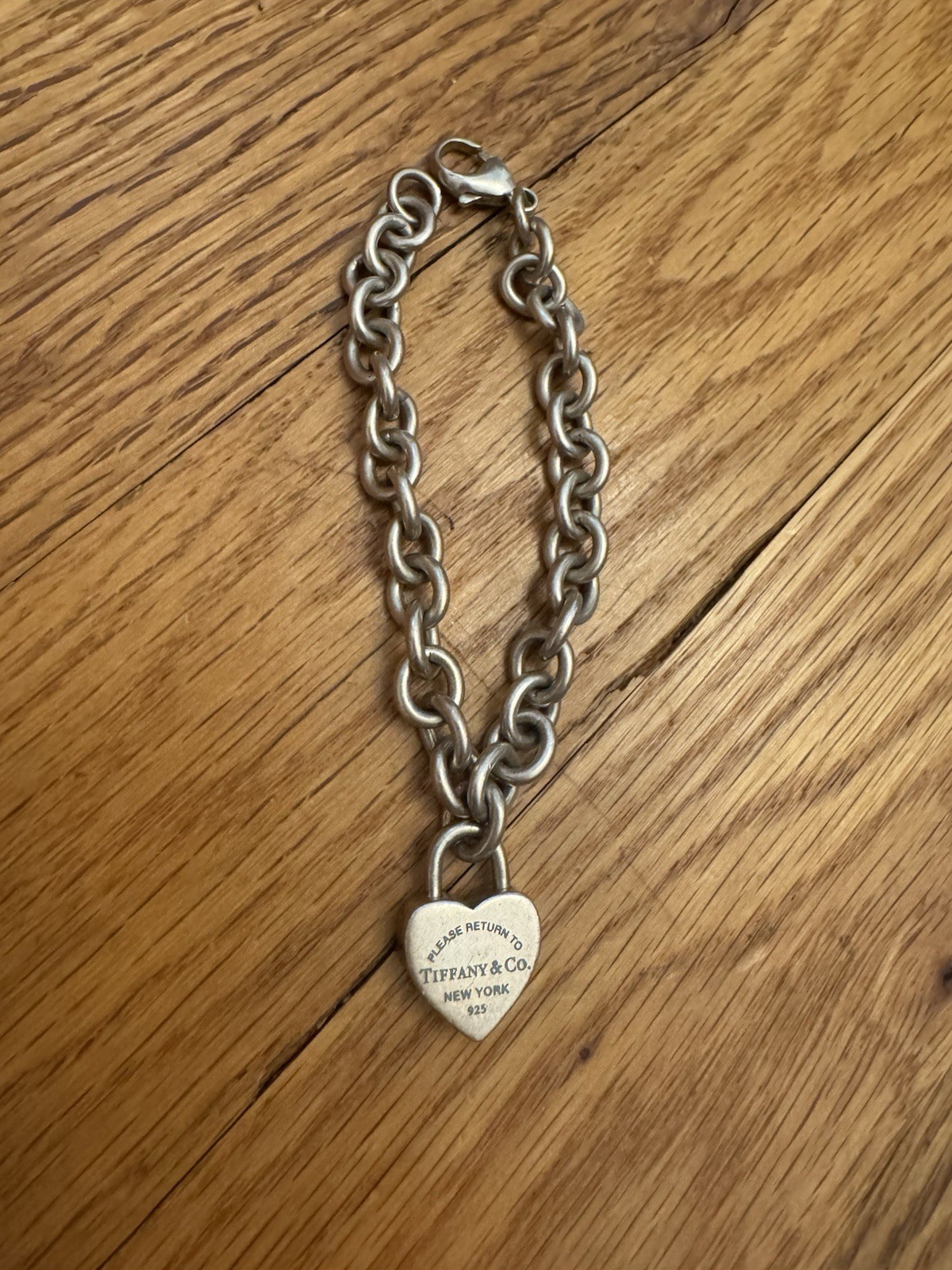 Authentic Tiffany & Co Return to Tiffany Heart Tag Charm Bracelet S Silver 925