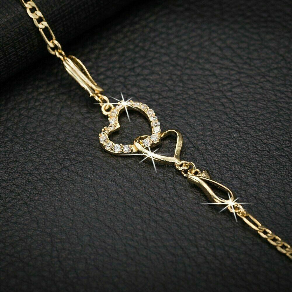 1.30CT Round Cut Diamond Lab-Created Women’s Bracelet 14K Yellow Gold Plated