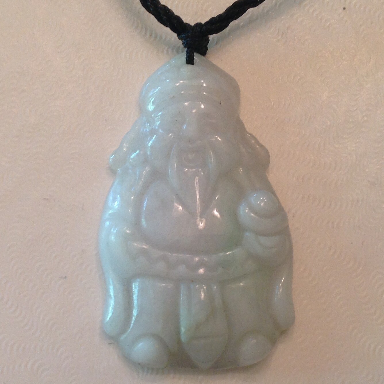 ~ Chinese Certified Carved Jade / Jadeite Mandarin Pendant
