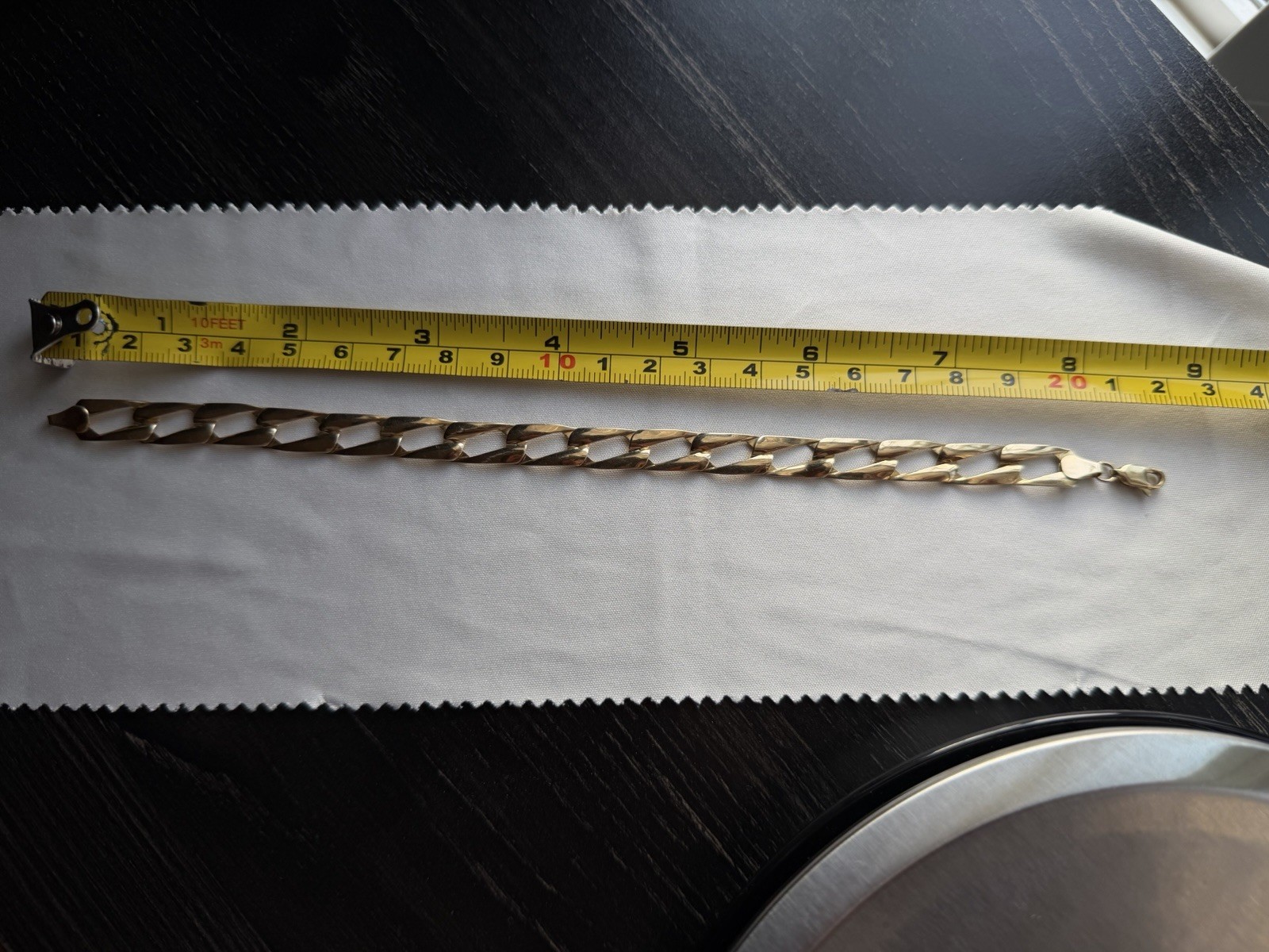 10k Solid Yellow Gold men’s Bracelet 8.5” Length, 7.6mm Width (8 grams Weight)