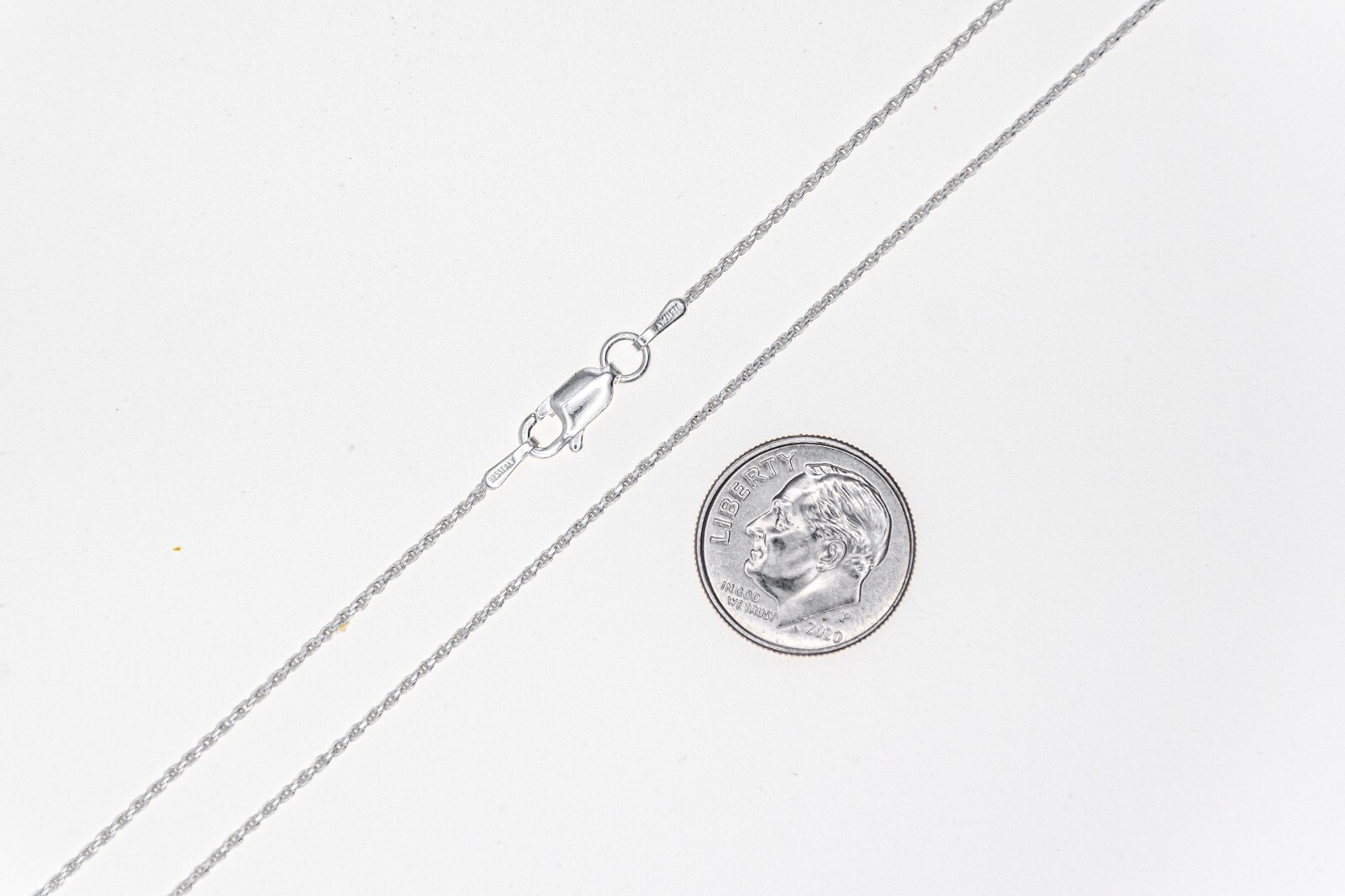 1.2mm Italy 925 SOLID Sterling Silver Diamond-Cut ROPE Chain Necklace 16″-30″