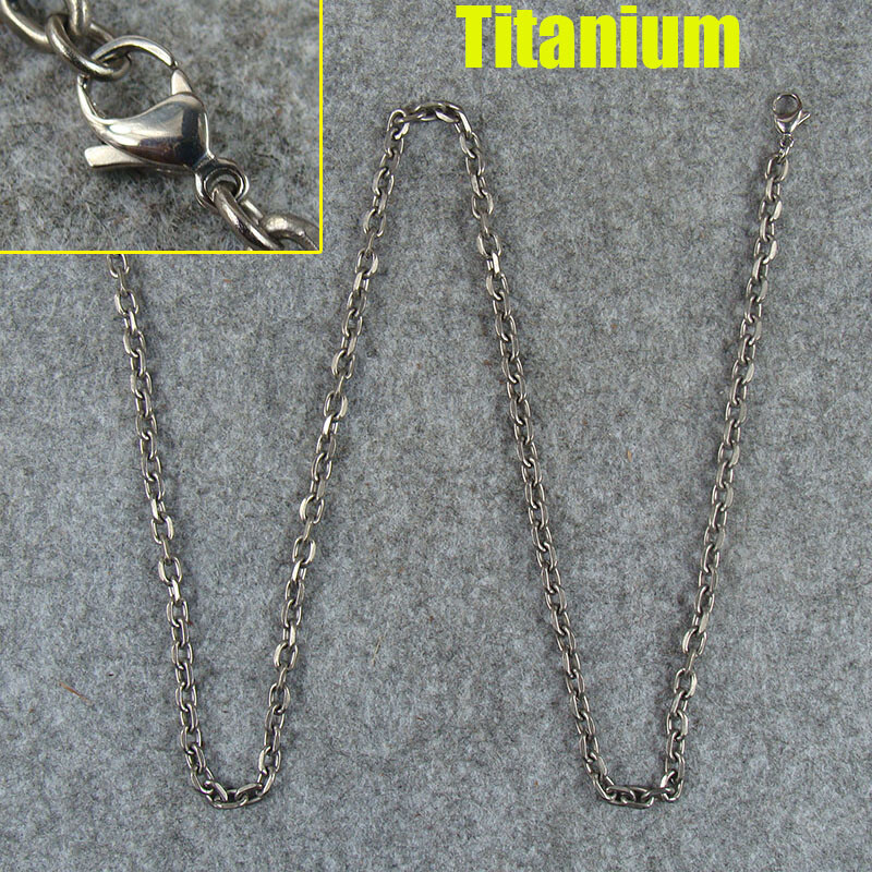Titanium O Shaped Chain Anti-allergy Necklace, Width – 5mm, Length – 25.59″ Gift