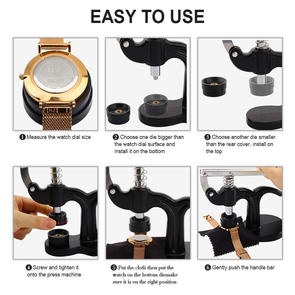 ONEBOM Watch Press Tool Set, Repair Kit SET,