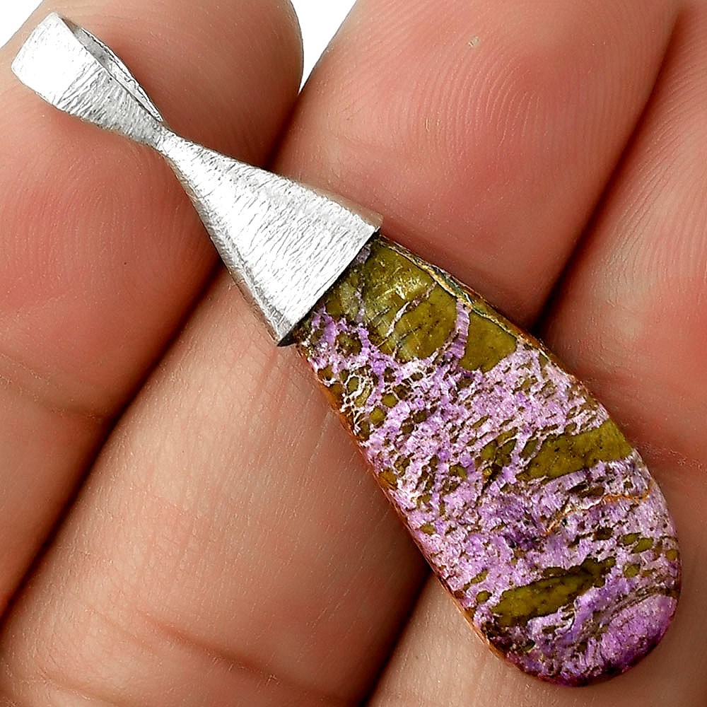 Natural Purpurite – South Africa 925 Sterling Silver Pendant Jewelry P-1016